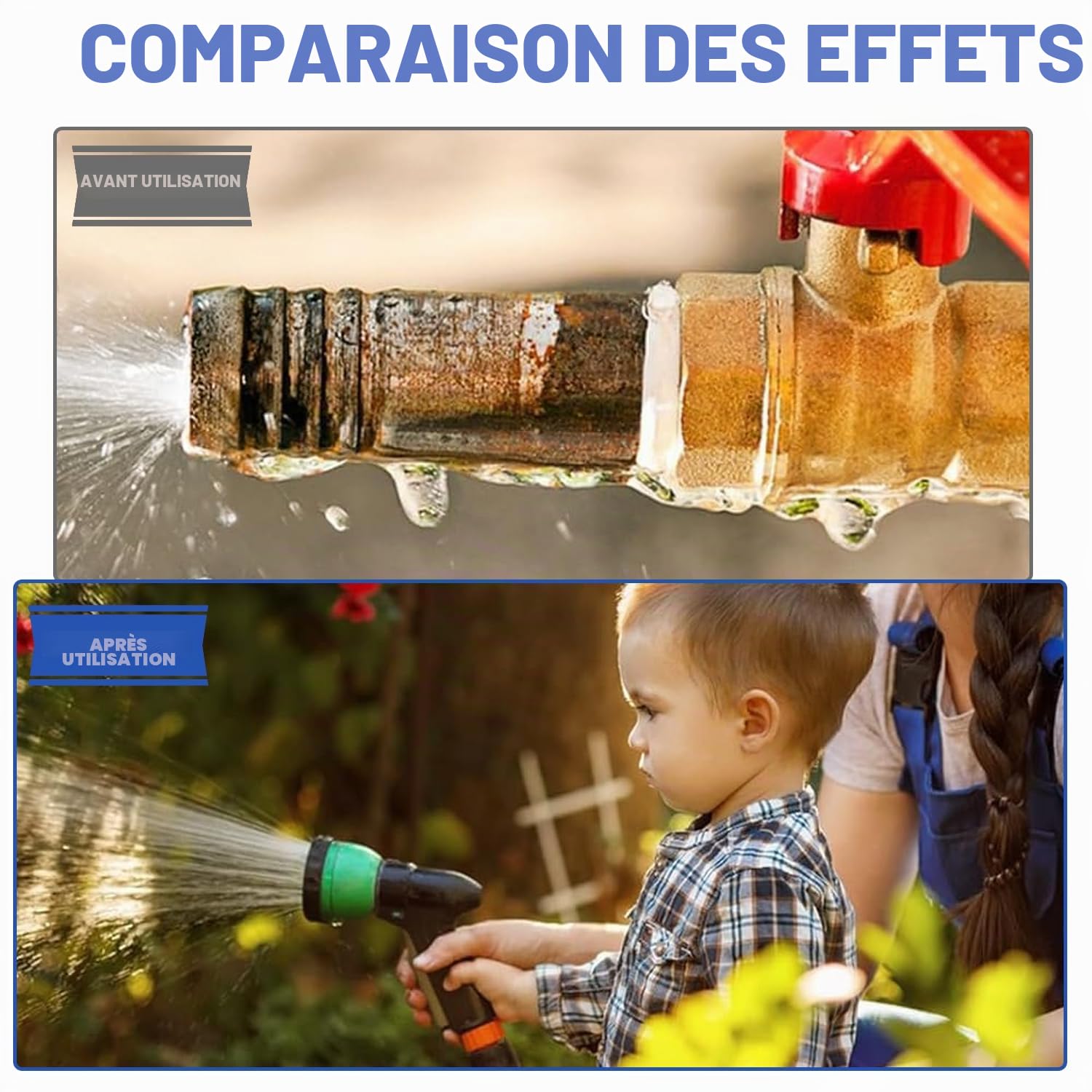 Réducteur de pression d'eau 1/2 pouce DN15, avec manomètre et soupape de réduction de pression