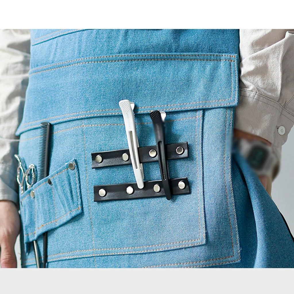 TEESONG Delantal de Chef Delantal Vaquero, floristería, tintorero, panadería, cafetería, Tienda de té con Leche, Pintura, Catering, Ropa de Trabajo for Hombres y Mujeres Delantales para Hombres(A)