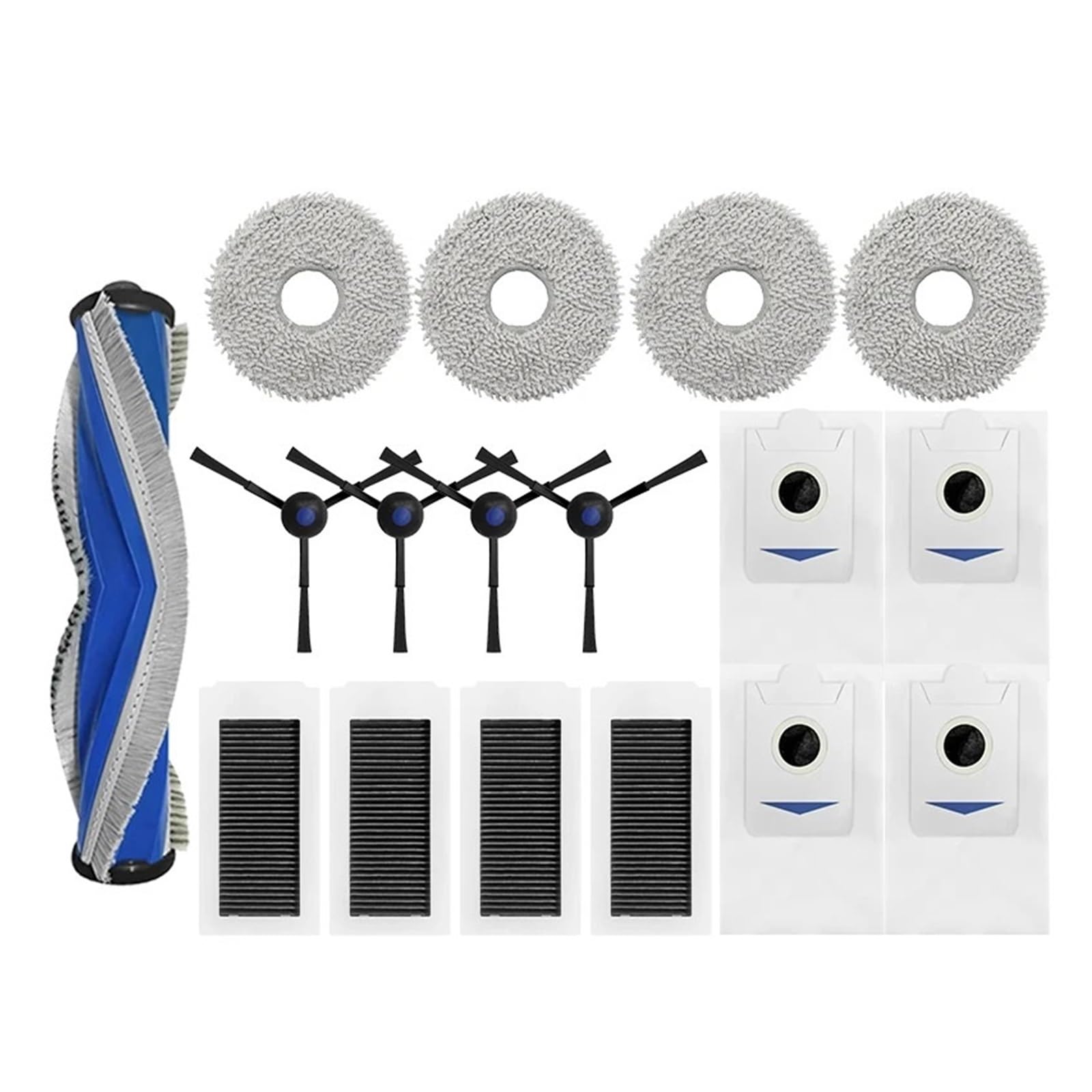Kompatybilny z Ecovacs Debot X5 OMNI / X5 PRO OMNI / X5 PRO części próżniowe Główny wałek szczotka boczna filtr mopa ściereczka akcesoria do worków na kurz (bordowy)
