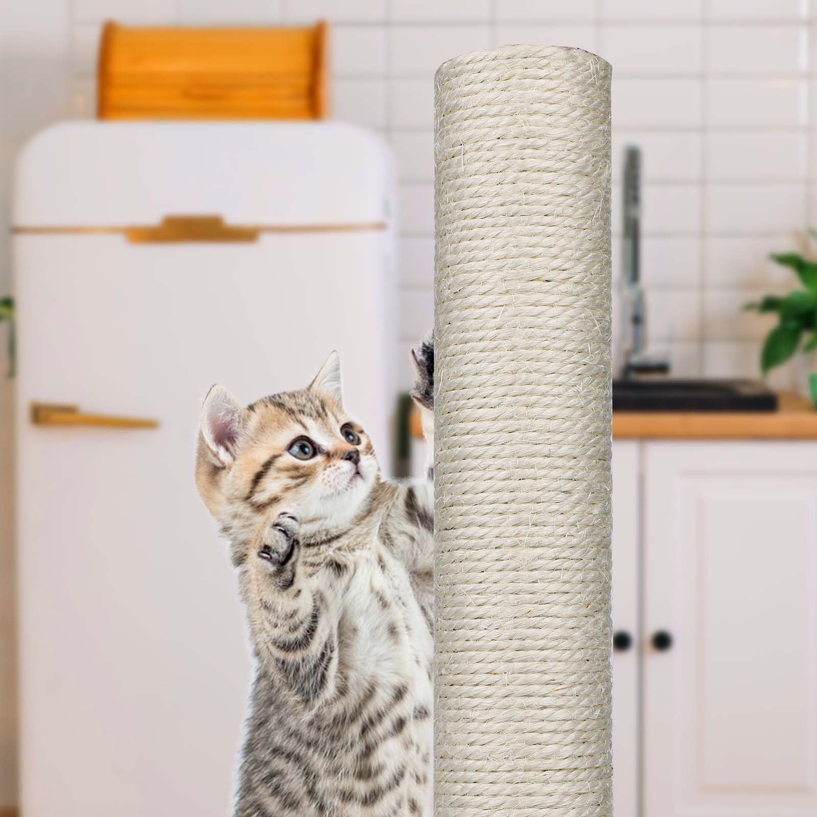 4 Pezzi Tiragraffi di Ricambio, Pezzi di Ricambio Tiragraffi per Gatti da 40 cm con Viti M8 Tiragraffi per Gatti Sisal per Gatti Torre per Albero per Gatti