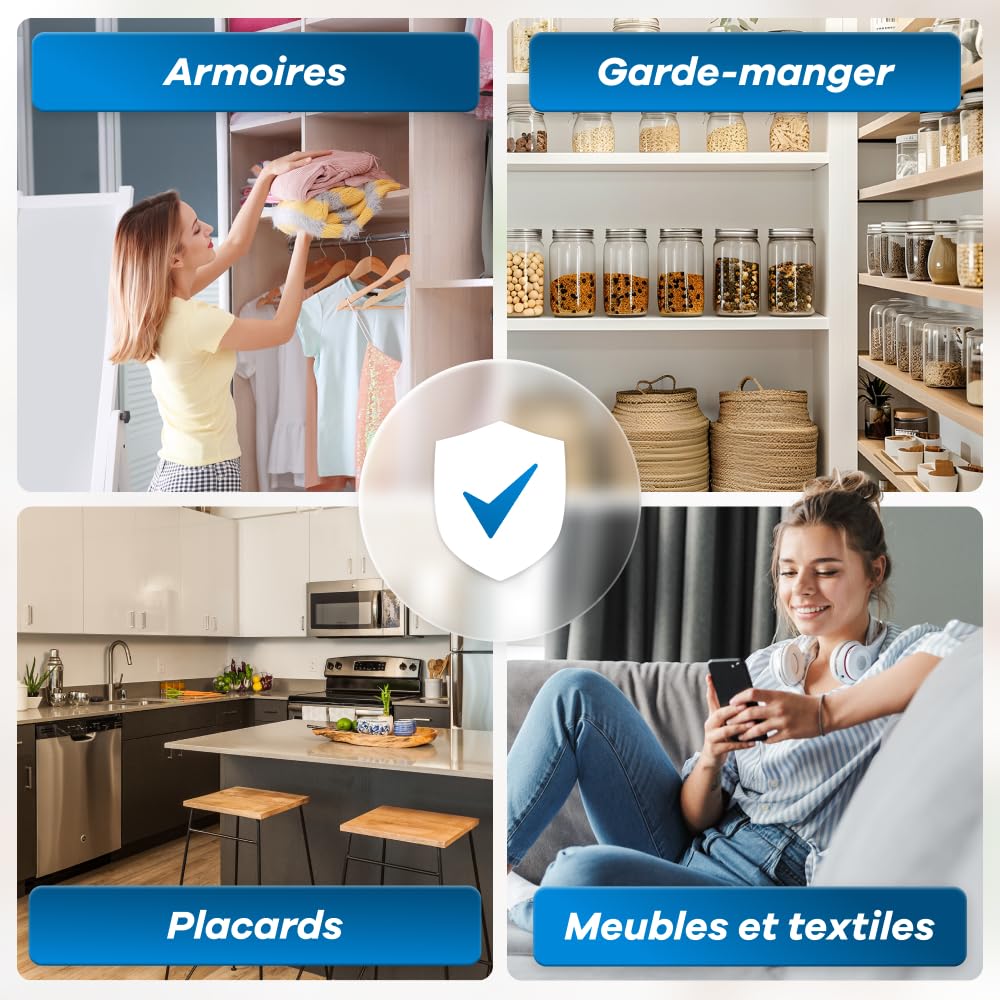 GEROBUG Spray Anti-Mites 500 ml - Lutte simple contre les mites alimentaires & les mites des vêtements - Protection contre les mites pour armoire, placard, appartement, vêtements, tapis & cuisine