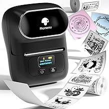 Phomemo M110 Bluetooth Label Printer, Self-Adhesive, Portable Labelling Device, Thermal Lable Printer for Barcodes, Retail, Offices, Compatible with Phones and PC Systems, Black