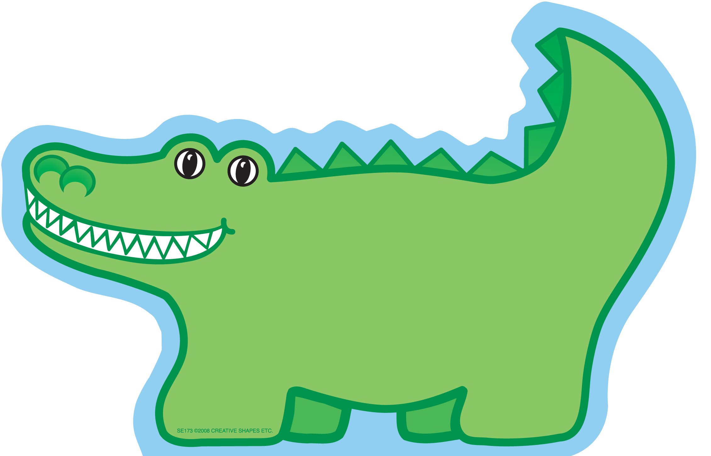 SHAPES ETC. 50 Sheets Alligator Large Notepad 5inx7in Reptiles Zoo Animals Classroom Bulletin Board Decorations DIY Kids Crafts Party Décor School