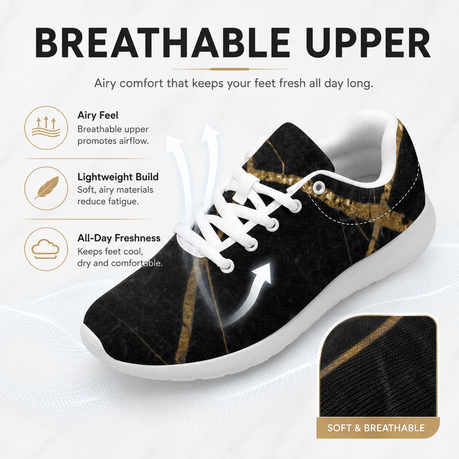 ENEN Scarpe da Ginnastica Uomo Donna | Traspiranti Mesh Leggere Sneaker Scarpe Sportive Antiscivolo con Stringhe per Running, Camminata, Palestra e Tempo Libero