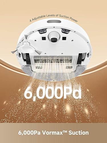 Miniatura 3 de DREAME Robot aspirador y trapeador D10 Plus Gen 2 con base de vaciado automático para 90 días de limpieza, succión de 6000 Pa y navegación LiDAR,