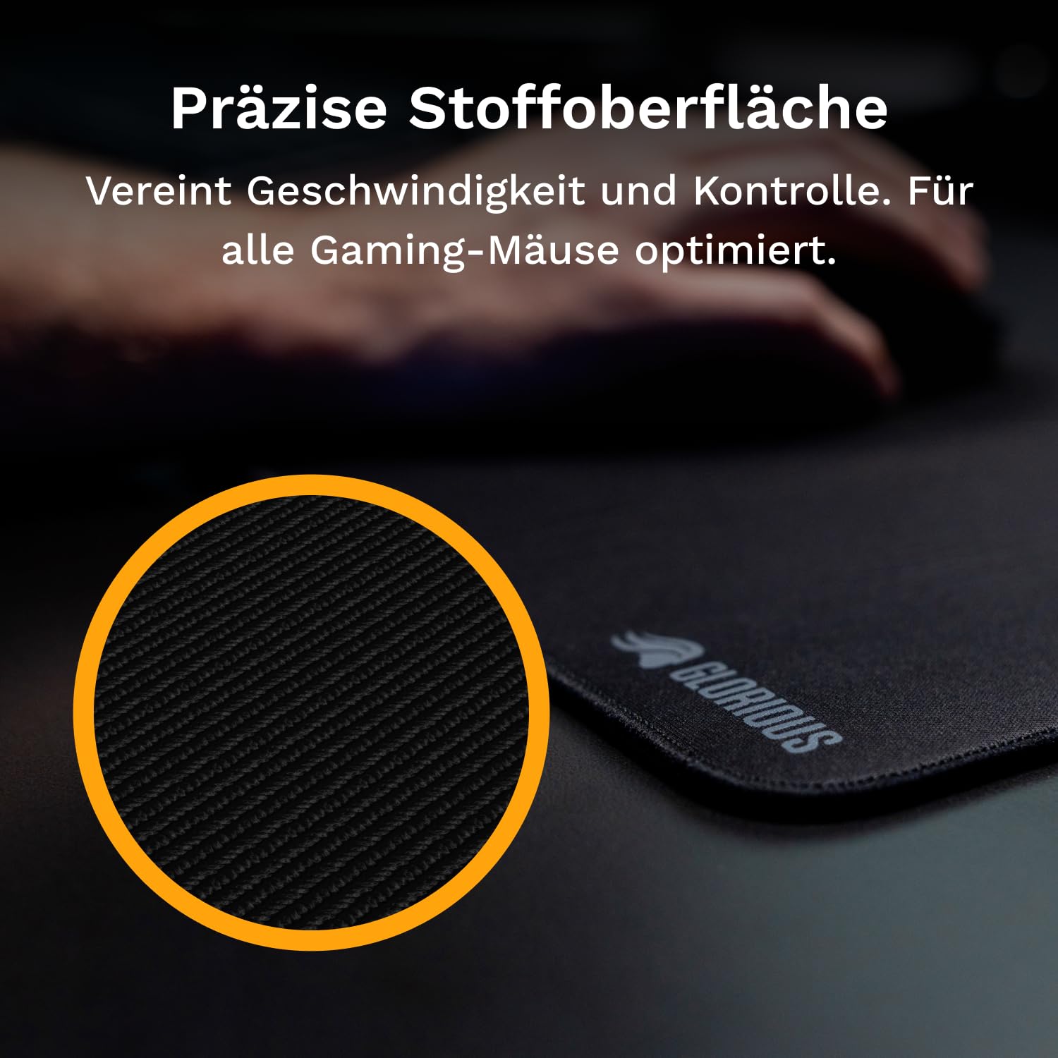 GLORIOUS GMP 2 Stoff Gaming Mauspad (XXL) Spritzwasserfest, 915x460mm | Mikrofaseroberfläche für Speed & Kontrolle, Flache Nähte gegen Ausfransen, Rutschfeste Unterseite, Maschinenwaschbar