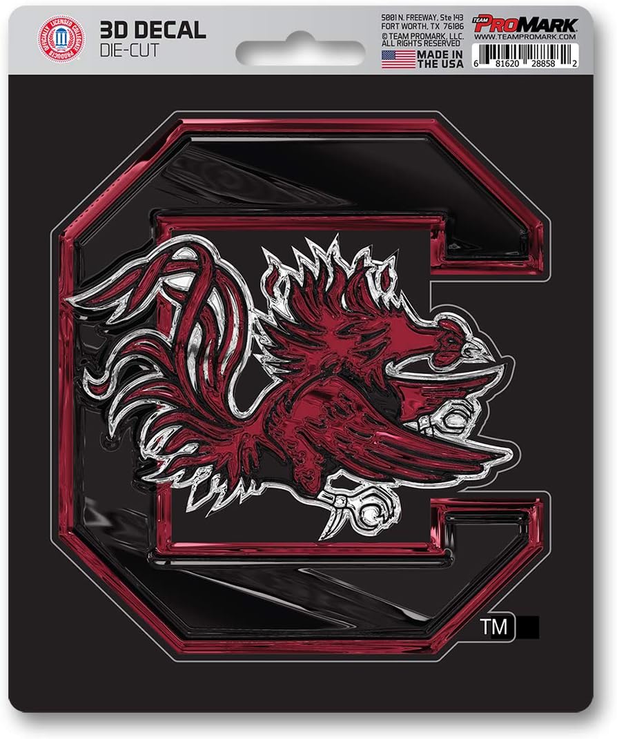 FANMATS 62834 South Carolina Gamecocks 3D Decal Sticker