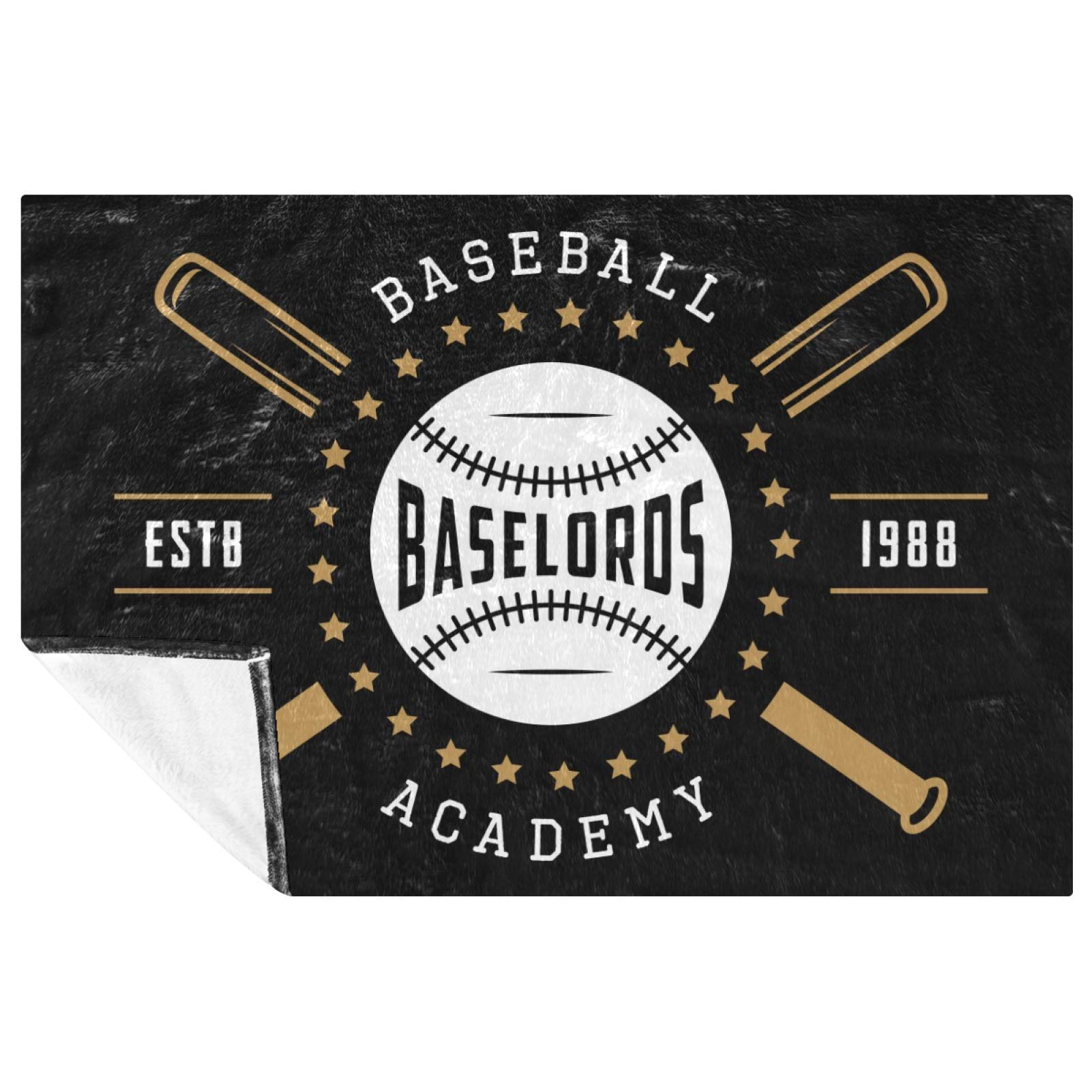 Couverture de baseball chaude contre le froid sur le lit et le canapé