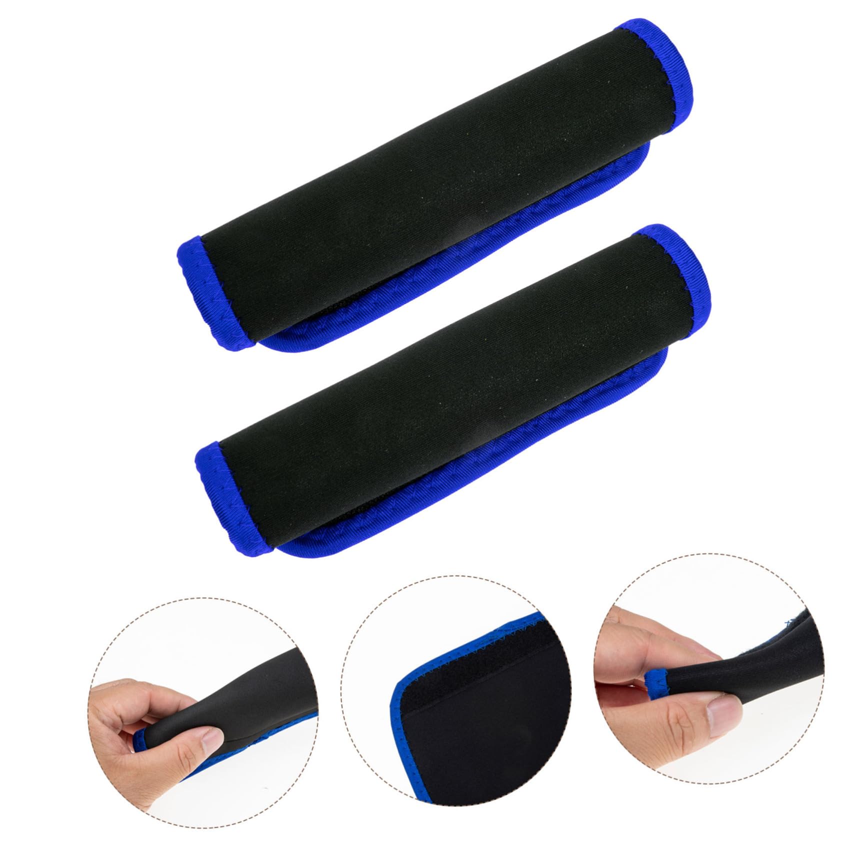 BESPORTBLE 4 Pcs Bilanciere Grip Pad Impugnature Pollice Pollice Nastro Guanti Protettivi Impugnature Per Sollevamento Pesi Polsiere Imbottite In Neoprene Guanti Allenamento Palestra