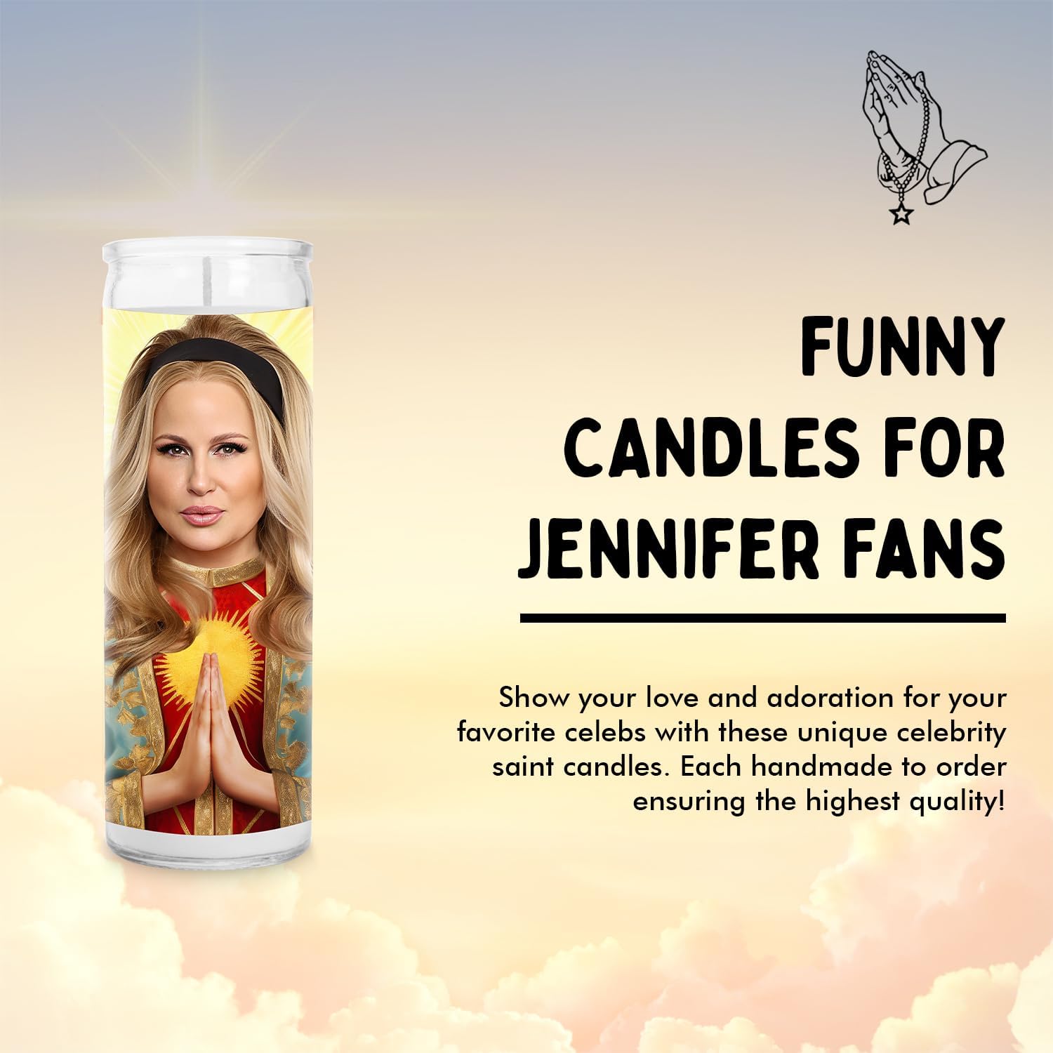Jennifer Coolidge Celebrity Candle – Tanya McQuoid Stifler’s Mom Votive Candle – Unique Gift for White Lotus, Legally Blonde, American Pie Movie and TV Show Gift
