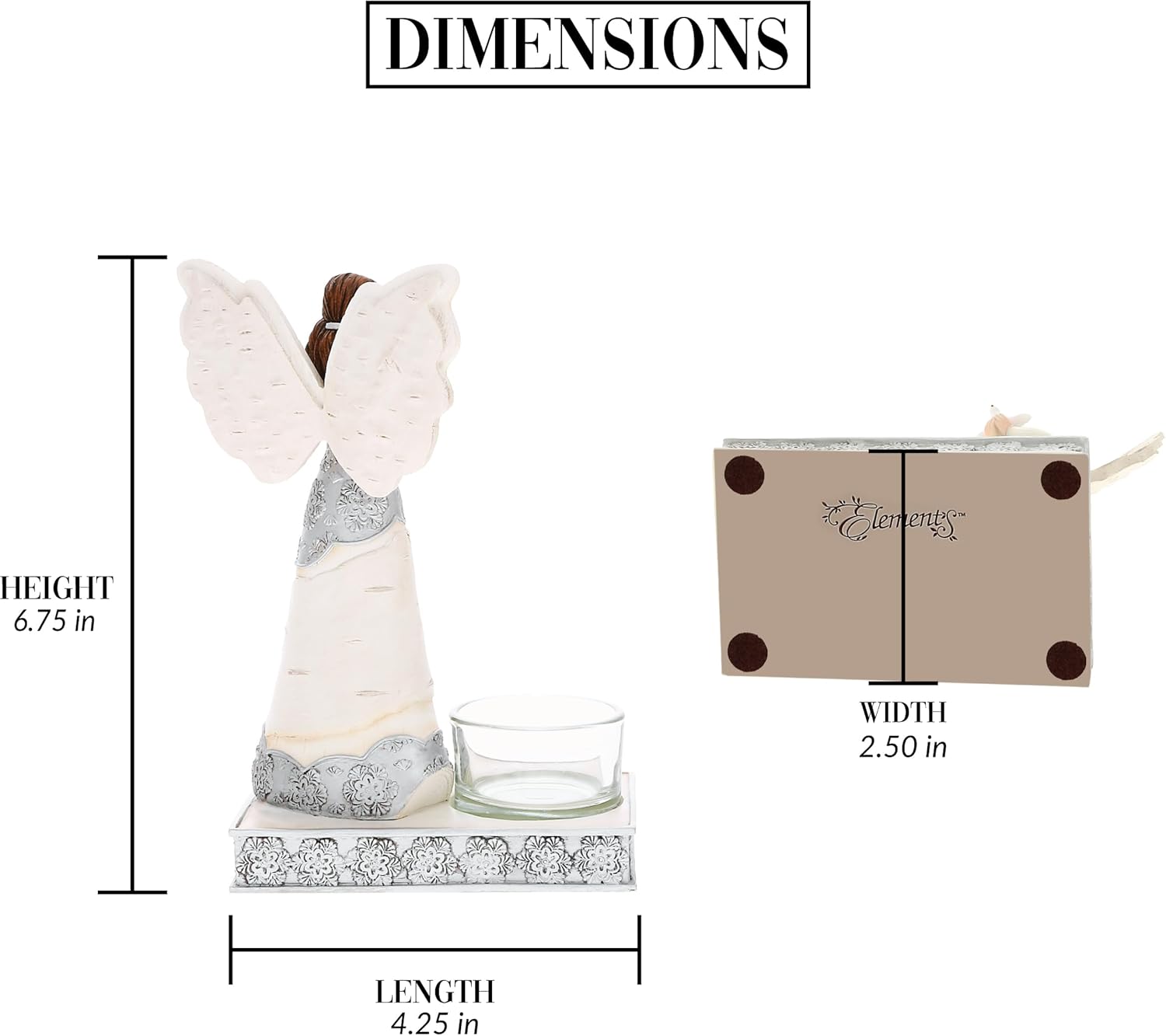 Pavilion Gift Company - Even After They're Gone, Their Light Remains - 6.75" Angel Figurine Tealight Candle Holder Religious Memorial Bereavement in Memory Loss of Loved One Gift Funeral Present - Image 8