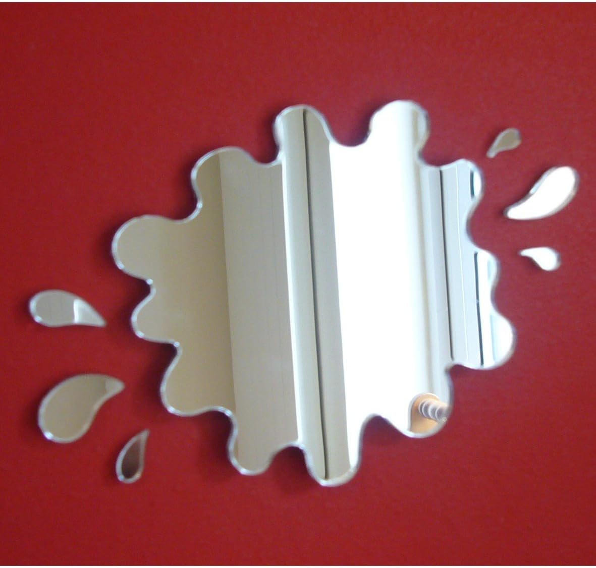 53cm x 45cm (Main Mirror Size at Longest Points) & 6 Additional Splashes (Wall Space 60cm x 55cm)
