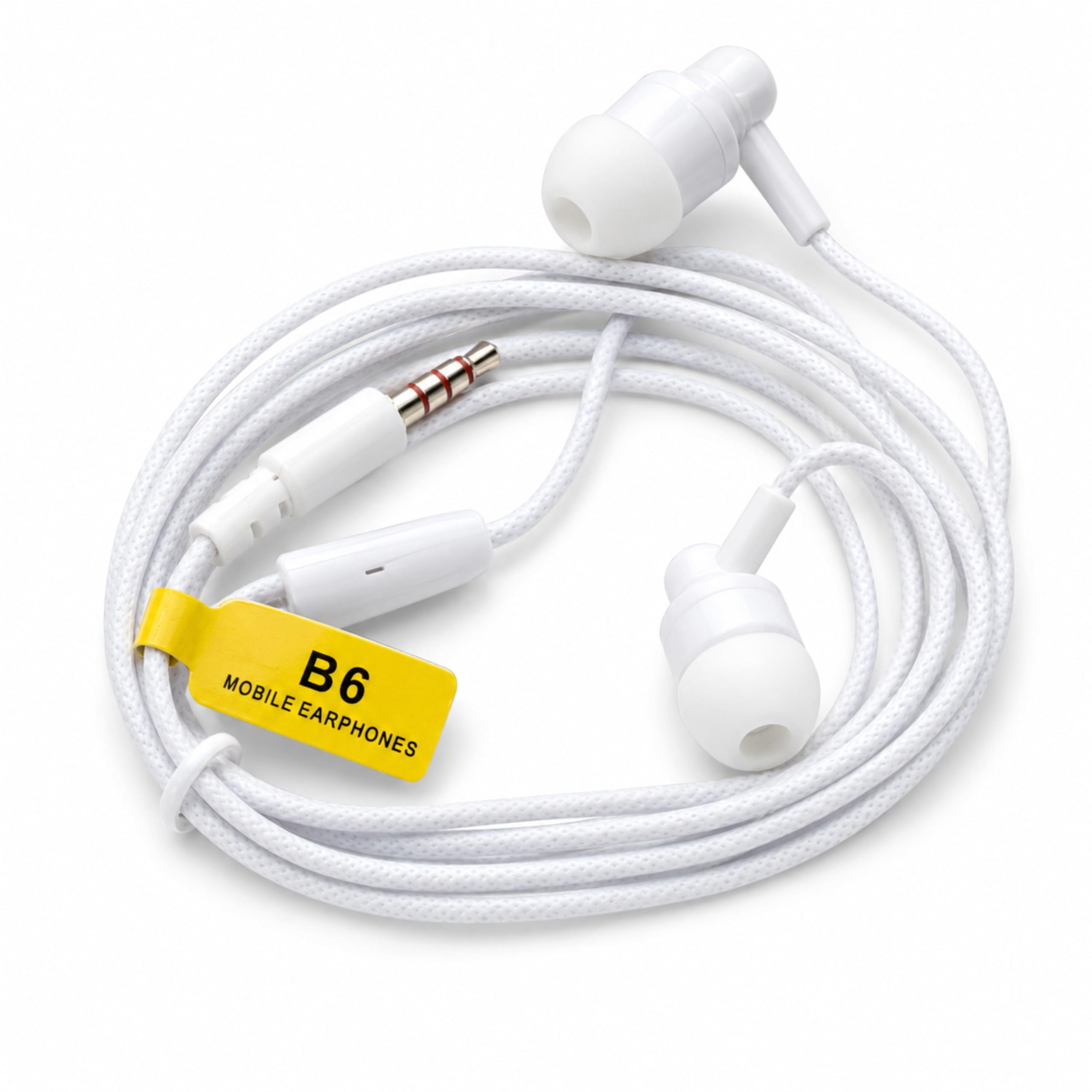 Wired in-Ear Earphones with Mic, 3.5mm Jack, Black | White | Metal Housing, Built-in Microphone, In-Line Controls, Gold-Plated Jack, Universal Compatibility-picture-12