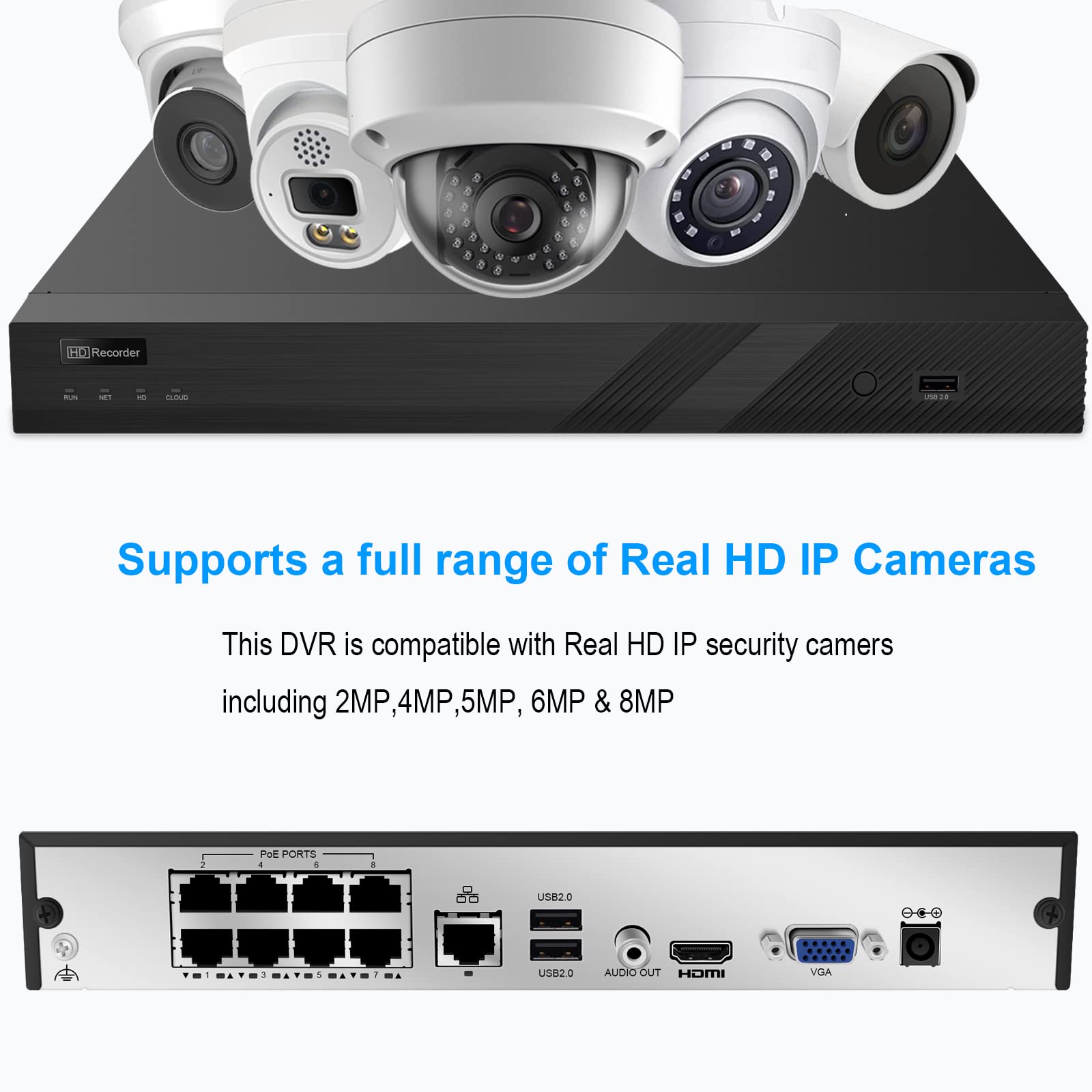 4COVR 8チャンネル PoE NVR（2TB HDD内蔵 speco-n8nxl_f__72444.