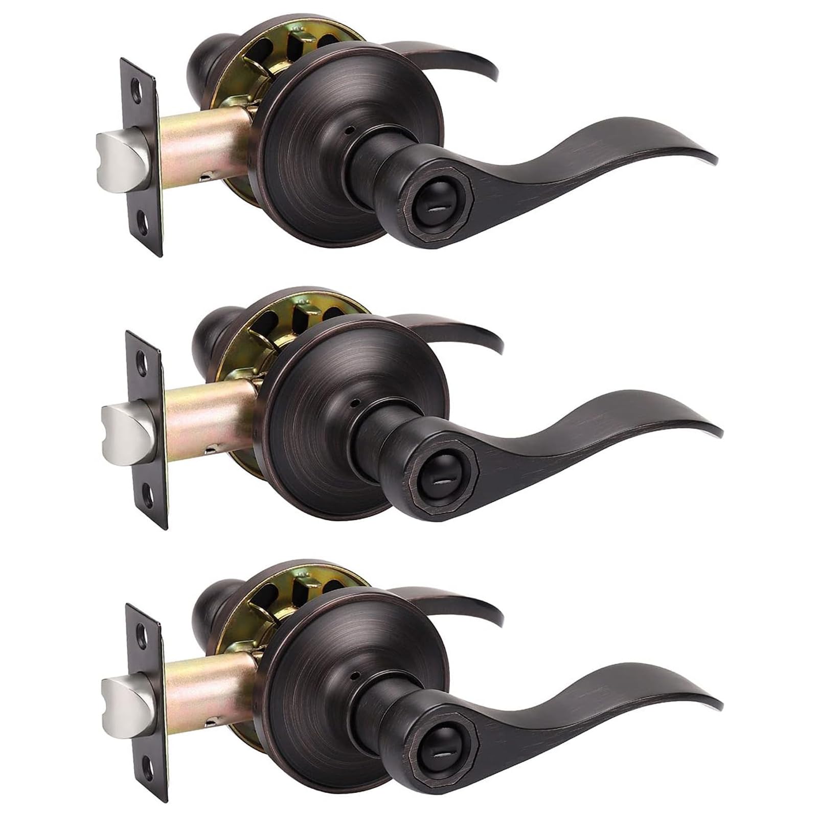 KNOBWELL Rubbed Bronze Door Handles - Modern Style -27 KNOBWELL Rubbed Bronze Door Handles - Modern Style -27