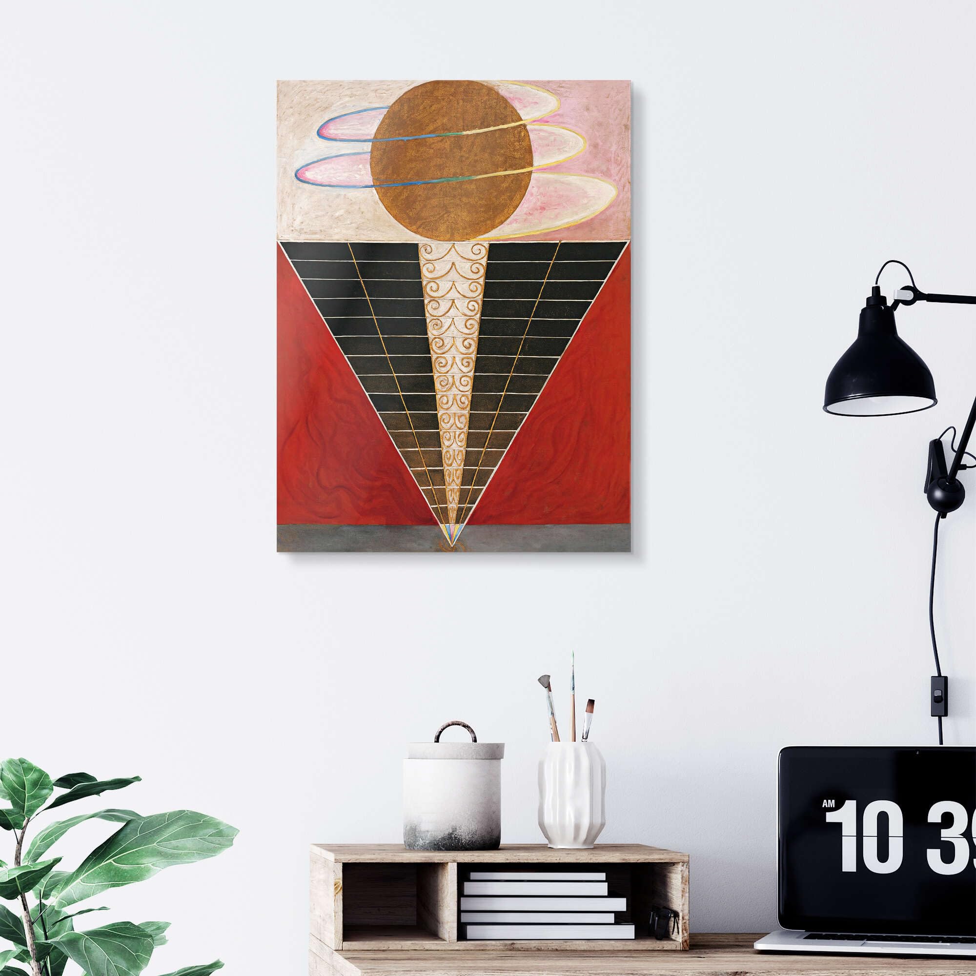 Posterlounge Nr. 2, Altarbild Acrylglasbild | 70 x 90 cm von Hilma af Klint Rot Wandbilder Wanddeko