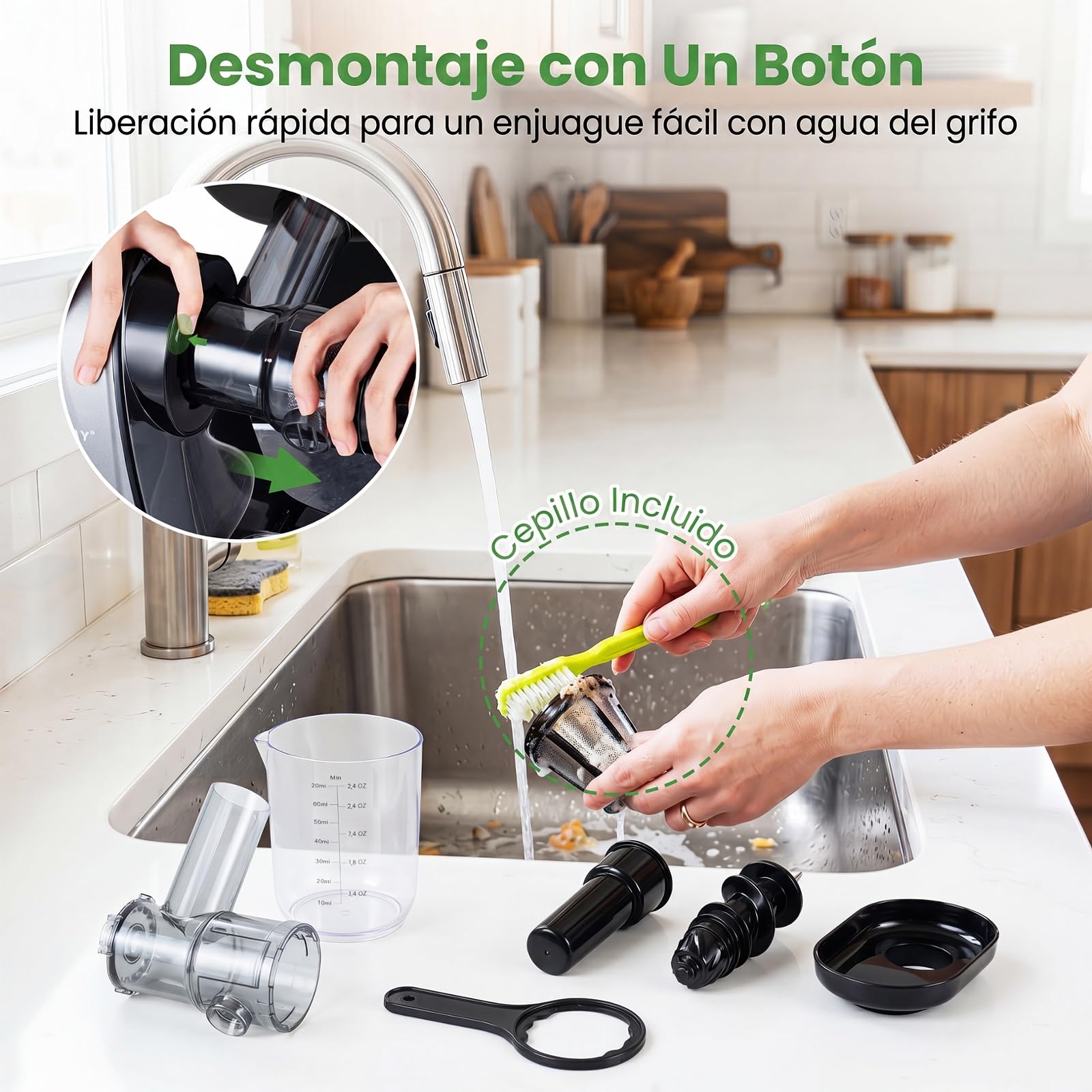 COSTWAY Licuadora para Verduras y Frutas, Rendimiento del 95% | Extractor de Zumos y Verduras, Función de Reversa y Motor Silencioso, 7 Modos y 2 Velocidades, Sin BPA, Fácil Limpieza