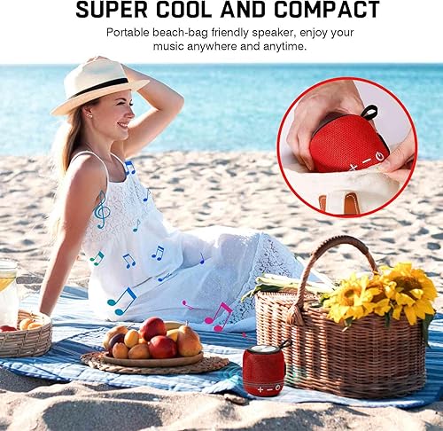 Miniatura 7 de UrbanX Altavoz Bluetooth potente sonido estéreo, IPX7 impermeable, verdadero emparejamiento estéreo inalámbrico, diseño portátil, último Bluetooth