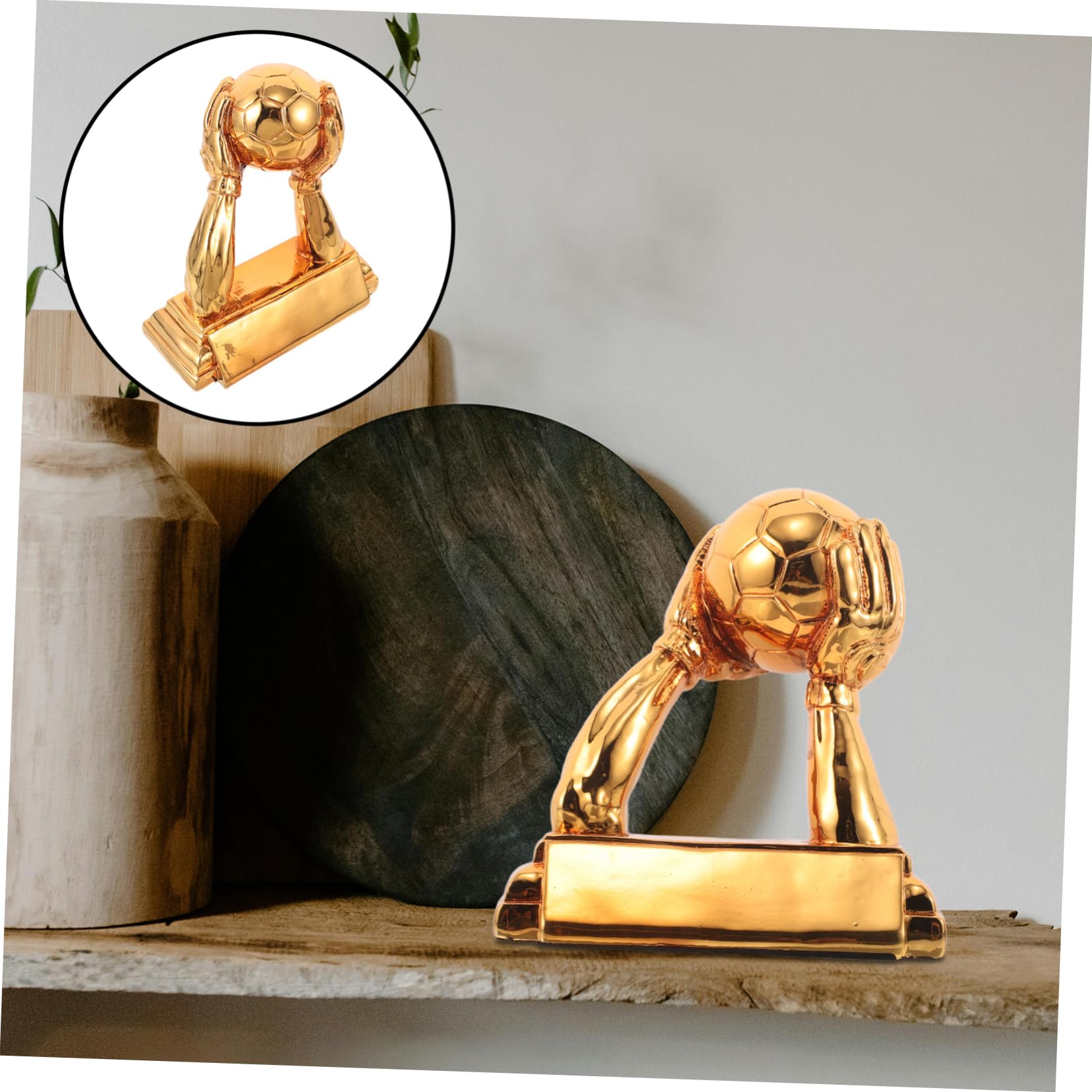 Alasum Resin Fußball Trophäe für Torwart Kleine Sportauszeichnung in Bronze Robustes Desktop Ehrenpreis für Torhüter für Fußballfans und Turniersieger