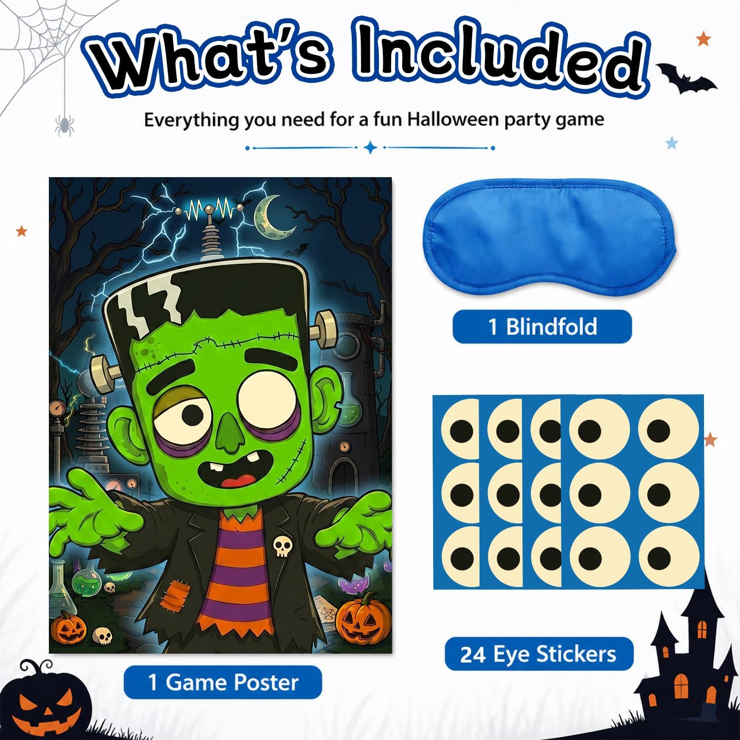Halloween Party Games, Pin the Eyeball on The Monster