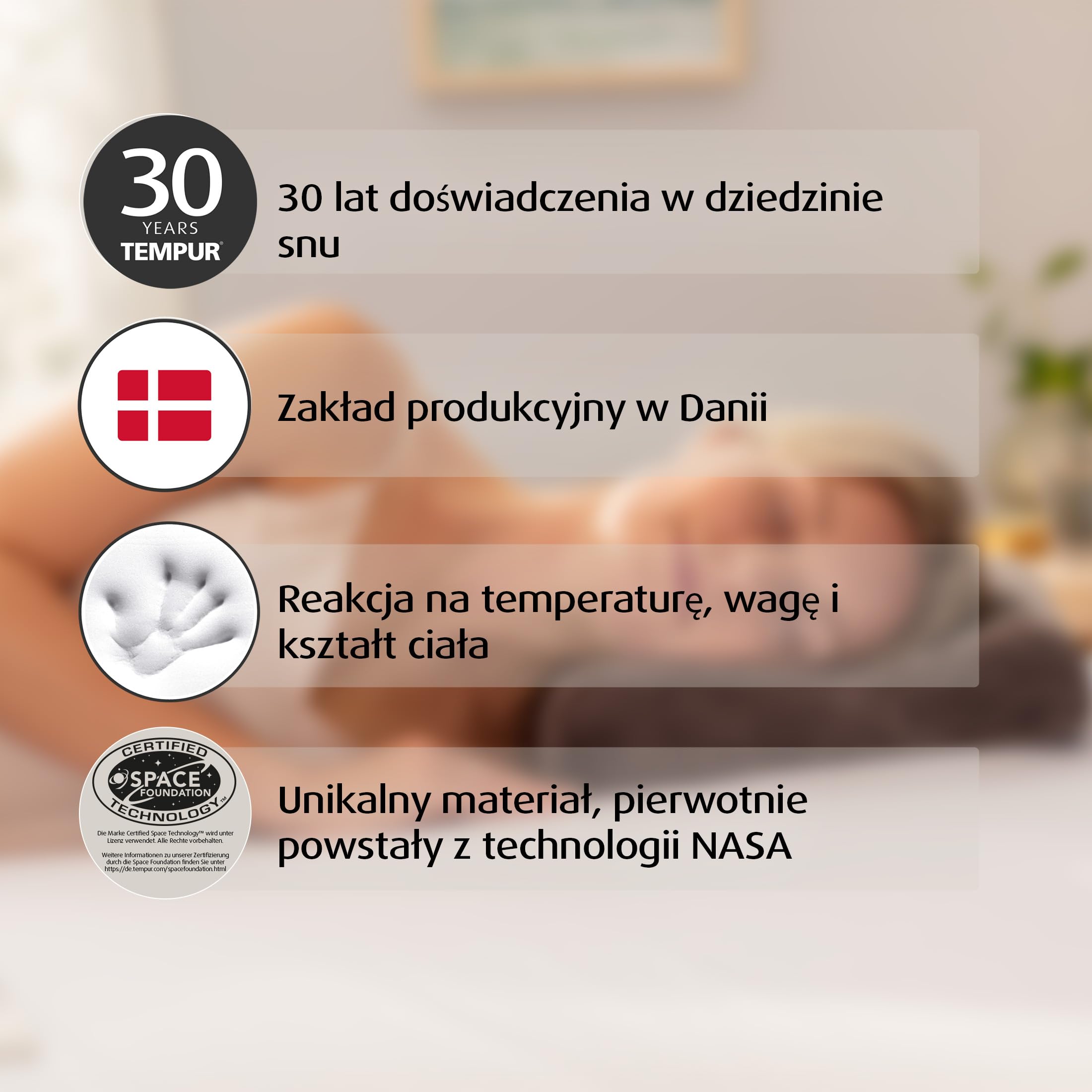 Tempur Zestaw Podróżny, Szary, 3 elementy