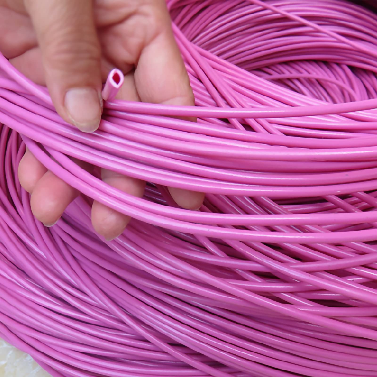 YebiO Plastic Rattan Wicker Plastic Woven Rattan Repair Material,500G Hollow Plastic Rattan Repair Rattan Chair Synthetic Rattan Weaving Material/Pink