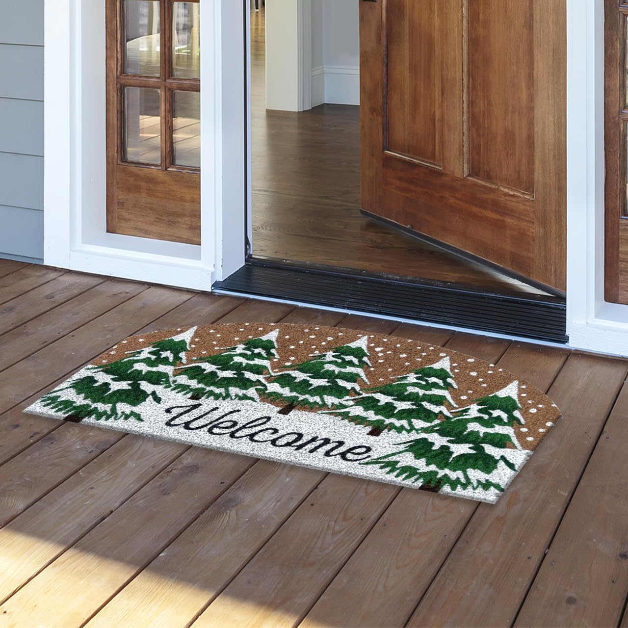 Briarwood Lane Happy Let It Snow Snowman Coir Doormat 18 x 30