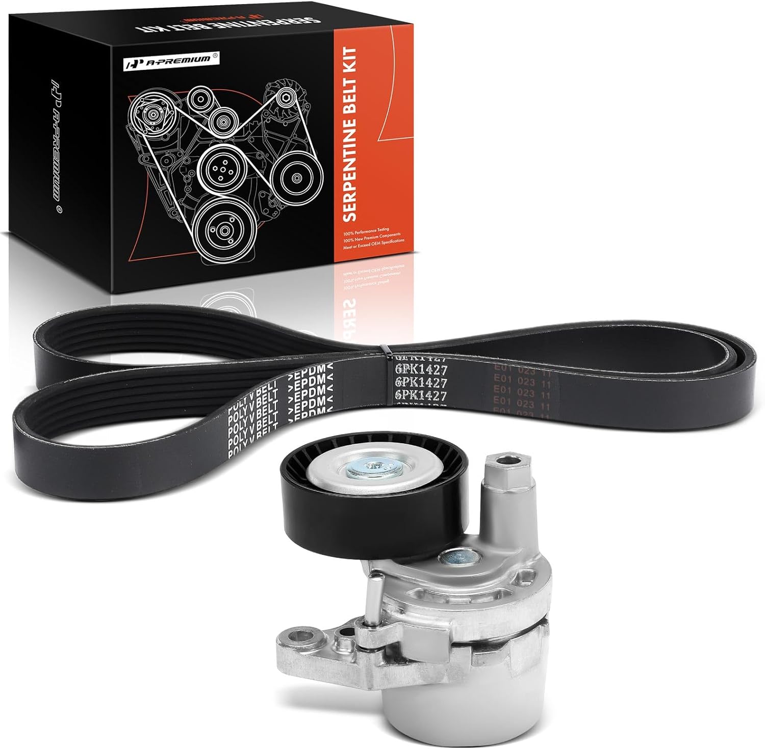 A-Premium Engine Serpentine Belt Drive Kit Compatible with Nissan 2013-2018 Altima, 2014-2019 Rogue - 2.5L