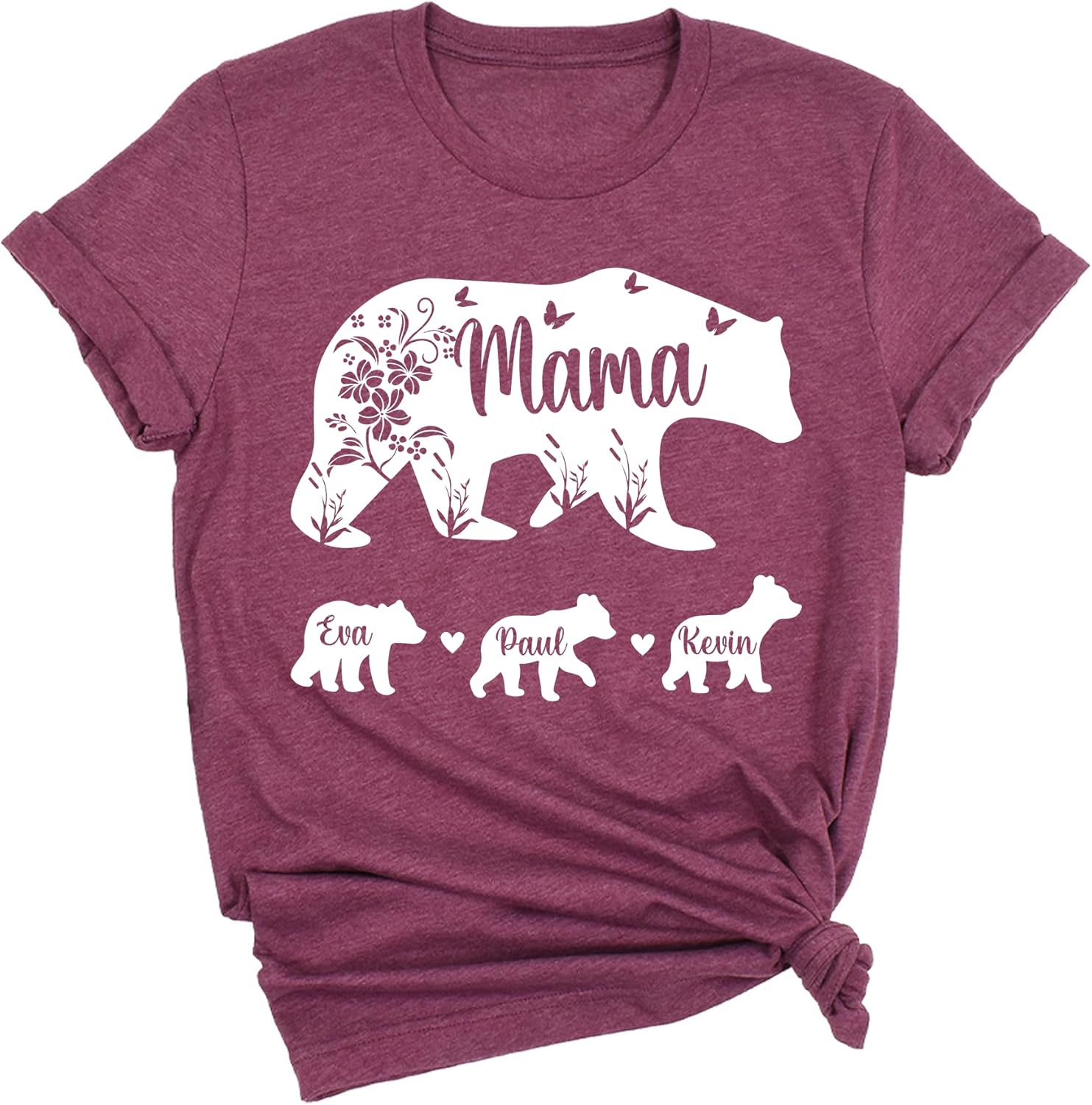 Personalized Mama Bear Shirt, Graphic Mama Bear Valentines Shirt with Kids Names, Customized Mothers Day Wife T-shirt, Custom Anniversary Mama Shirt, Birthday Shirt for Mom, Mother's Day Gift - Image 5