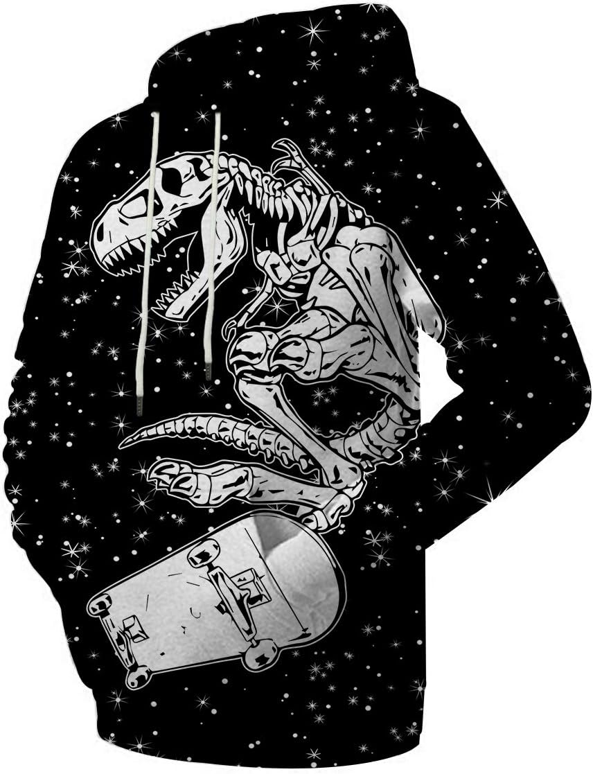 Neemanndy Unisex Colorful Graphic Hoodies 3D Print Cool Sweatshirt Cool Design with Pocket for Men and Women