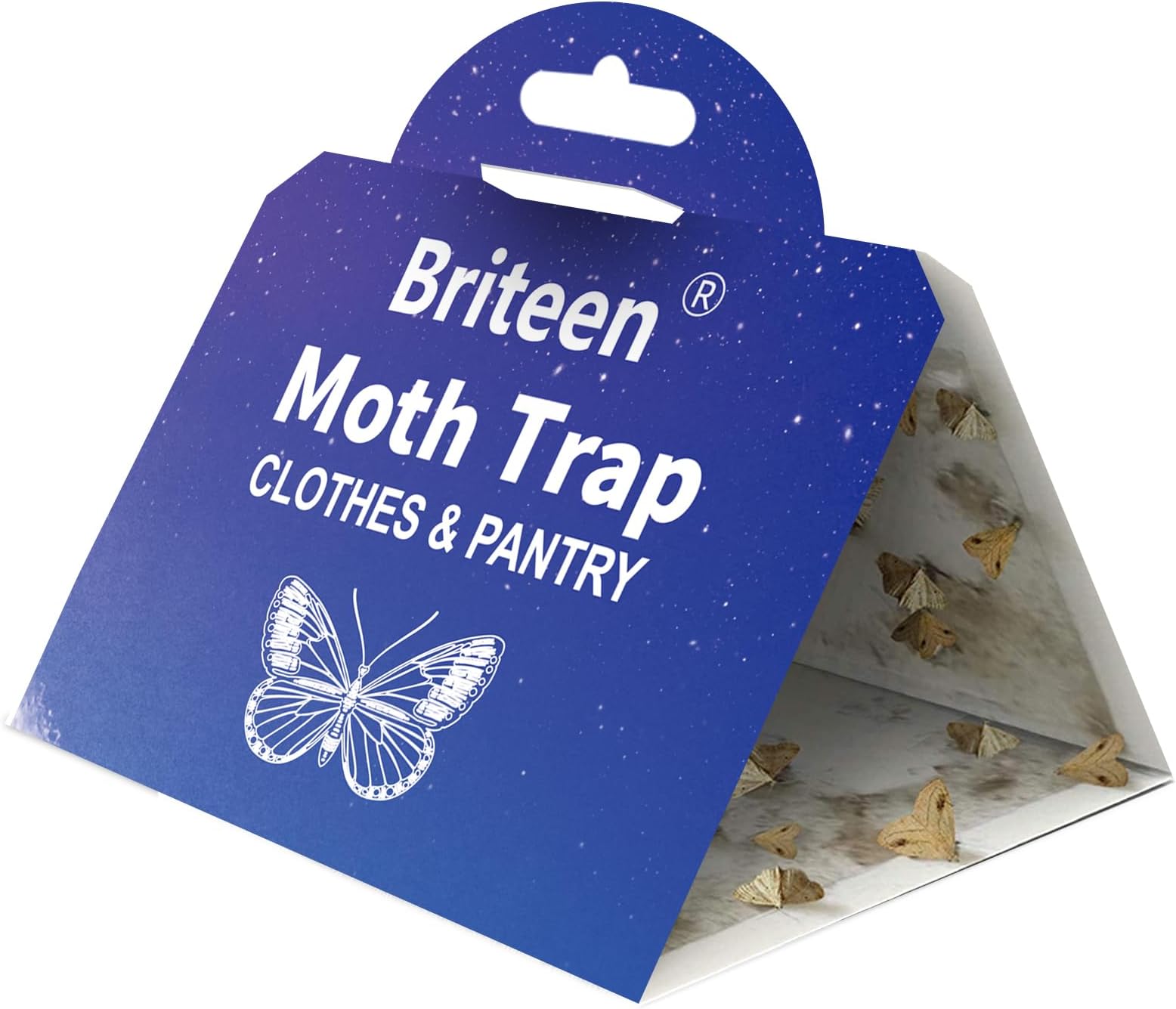 Pantry Moth Traps 10-Pack Safe and Effective for Food and Clothing- Glue Traps with Pheromones for Wool Closet Carpet Food and Cupboard K05
