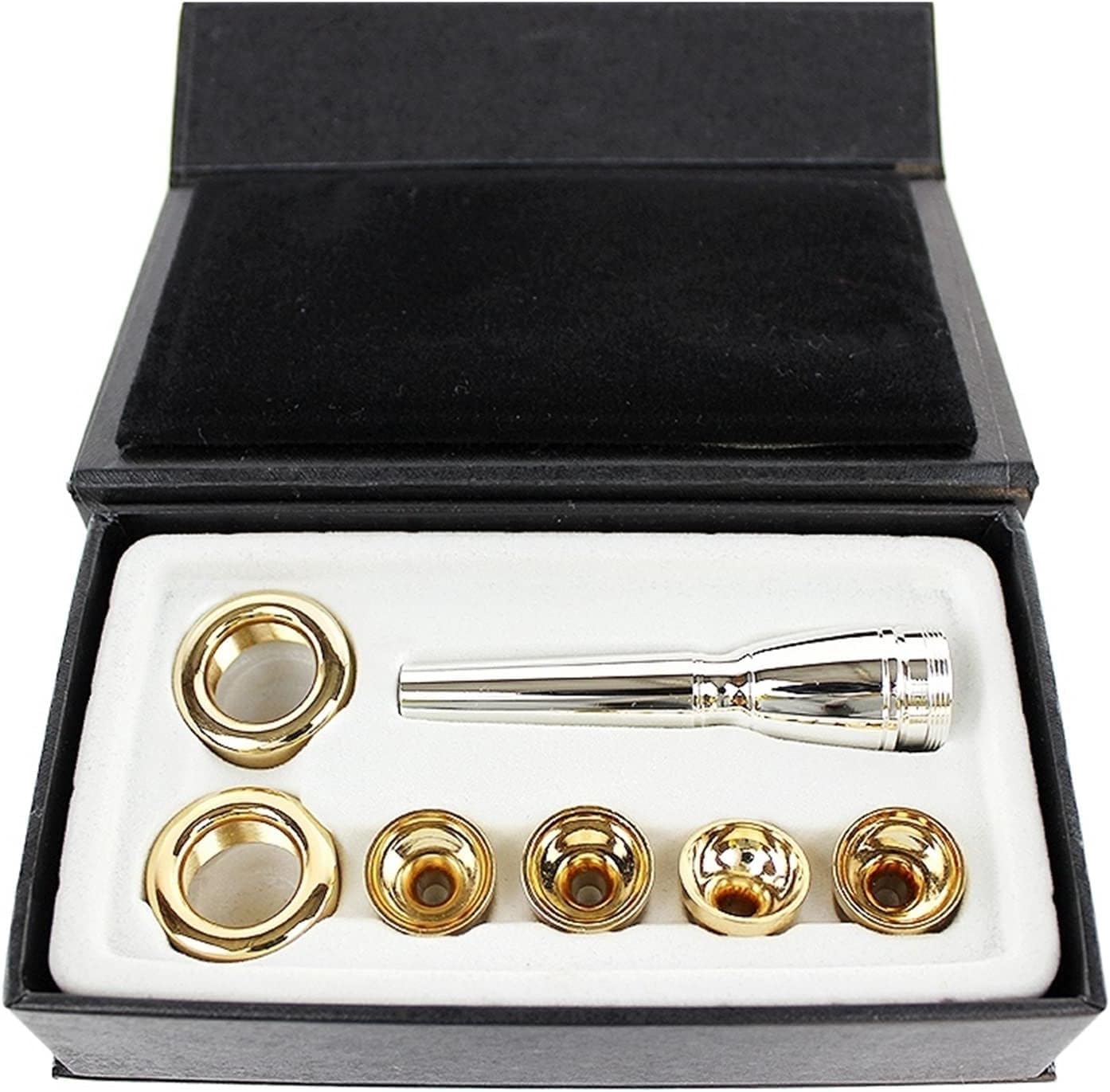 1 Set 2C 3C 2B 3B Mundstück for Bb-Trompete Messing vergoldet EIN Mehrzweck-T-Adapter Professional (Color : Gold, Größe : 2C 3C 2B 3B)
