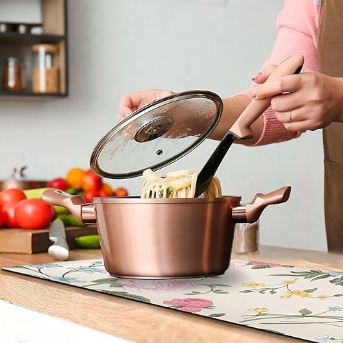 Miniatura 6 de Salvamanteles cuadrados modernos de flores coloridas para platos calientes, tapetes plegables resistentes al calor para encimera y almohadilla