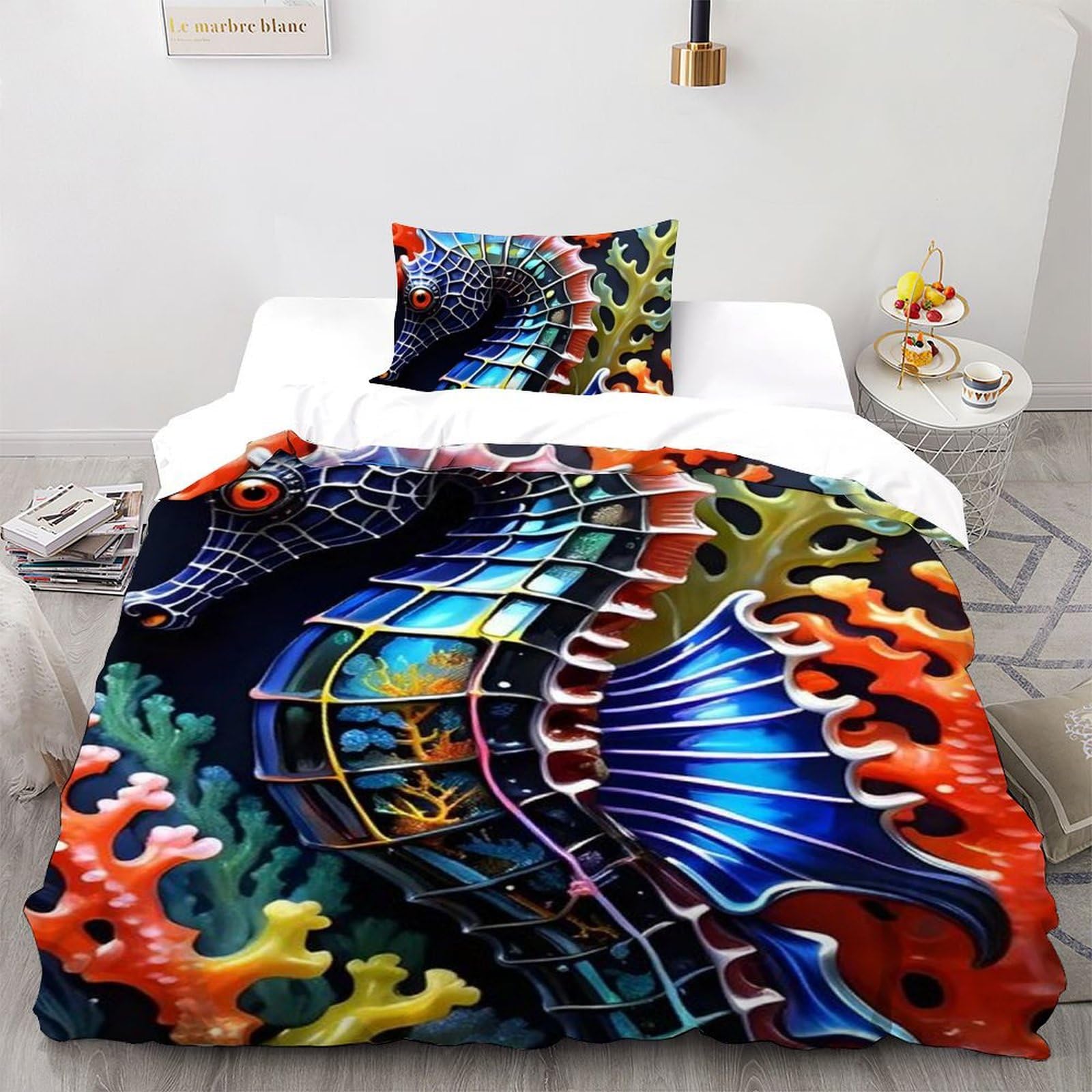 Housse de couette dragon des mers 135x200 crée une chambre océan magique