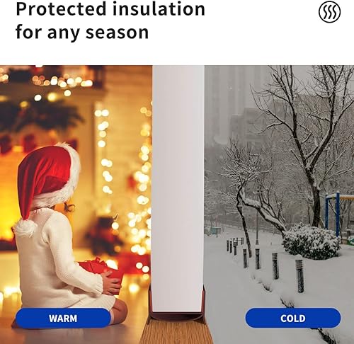 Miniatura 4 de Paquete de 2 topes para puerta, 39 pulgadas de longitud, sello cortable debajo de la puerta, fuerte barrido adhesivo para puertas exteriores e