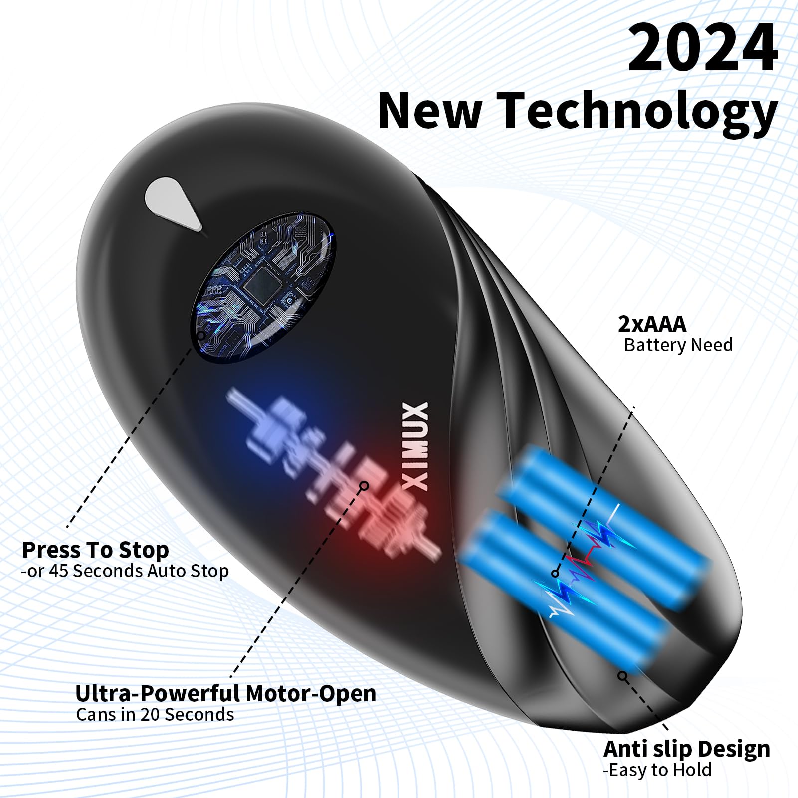 Auto Electric Can Openers for Kitchen for Seniors Automatic Can Opener Hands free for Any Size Can Quality-Engineered Motor Portable Small One Touch Opener Smooth Edge