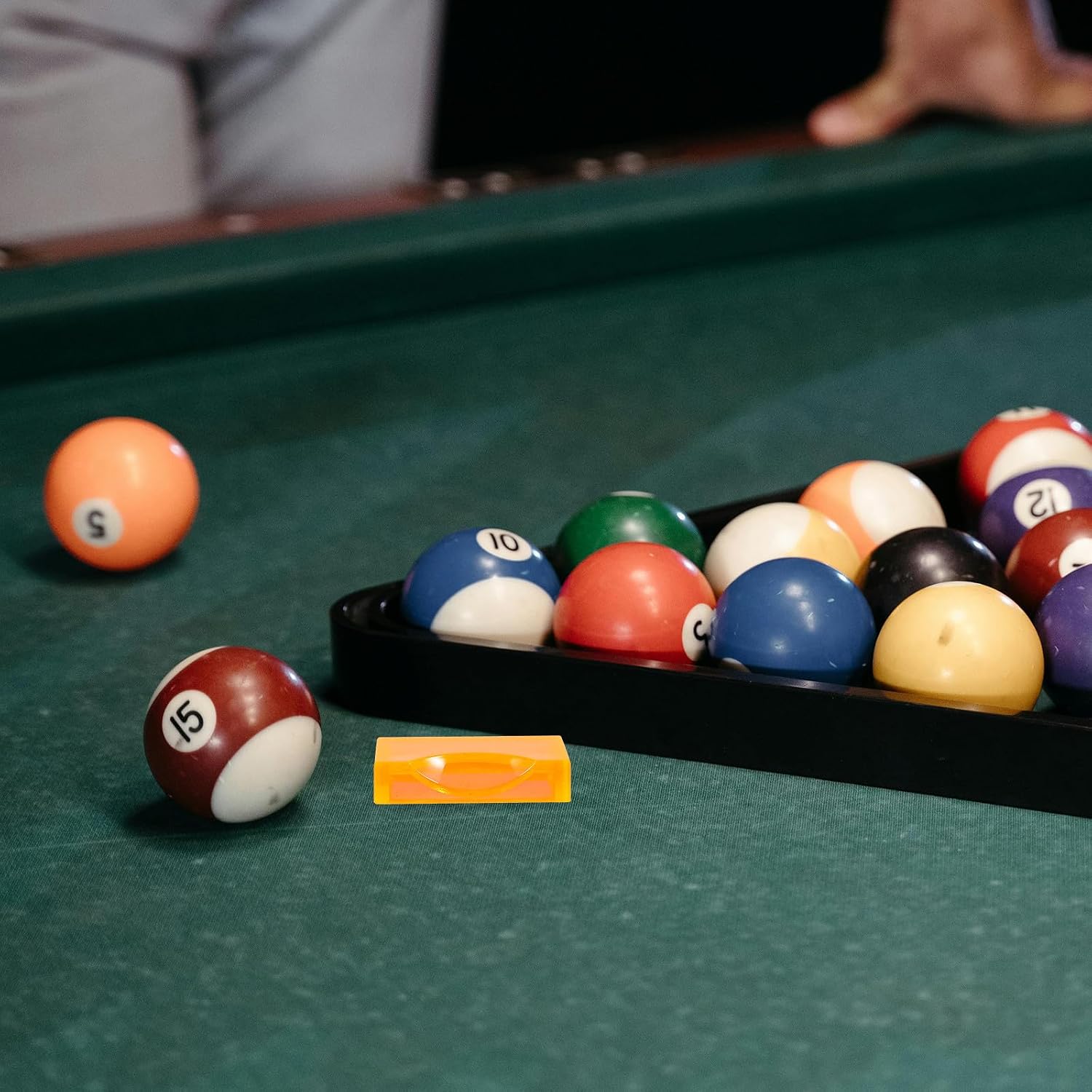 Alipis Snooker Accessory Mini Ball Holder Orange Plastic Billiard Marker Indoor Daily Use Ball Position Marker for Pool and Snooker Games