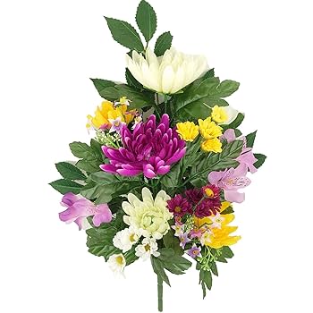 Amazon｜漆ぷろだくと お墓用 仏花 1対 51cm 造花 お仏壇用 大