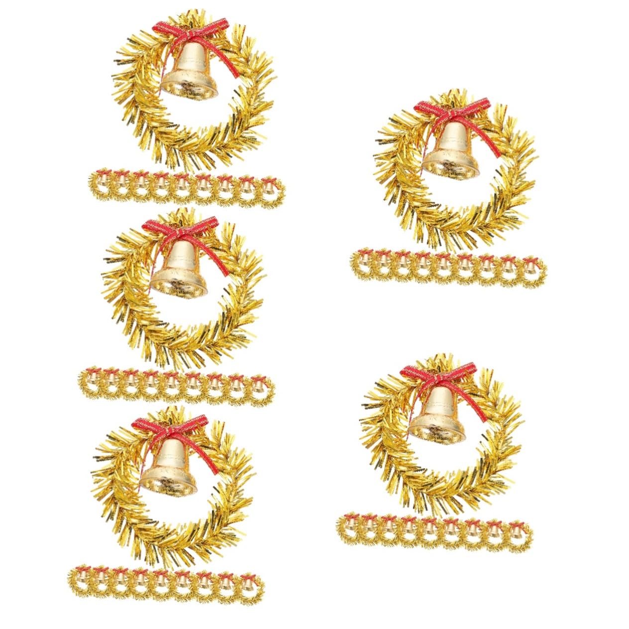Alipis 50 Pz decorazione natalizia ciondolo campana di Natale ciondoli natalizi pendenti natalizi ciondolo natalizio oggetti di scena per campane appese a Natale plastica