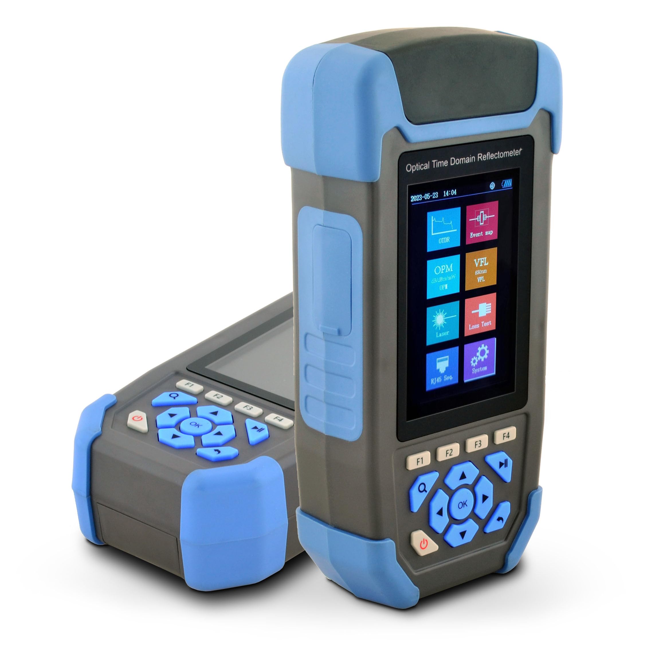 1310/1550 nm 24/22 dB 8 in 1 OTDR + scheda evento+test di perdita+VFL+OPM+OLS+RJ45 e illuminazione 3,5" Screen LWL Tester con SC/UPC+LC/UPC&APC (OTDR42F-T1)