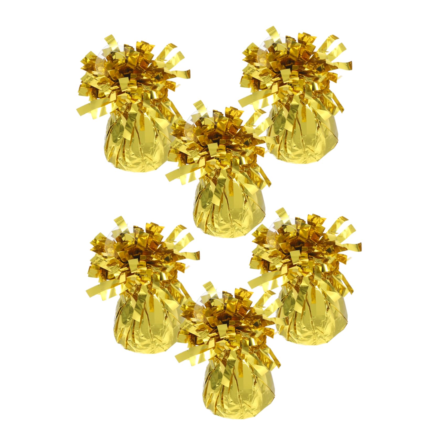 Ballongewicht 6 Stück, Gold, PVC Zement, für Babyparty und Hochzeit | Zuverlässig Gefertigt, Einzigartig Attraktives Design, Verbessert Ballondeko und Wirkt Ästhetisch Dezent