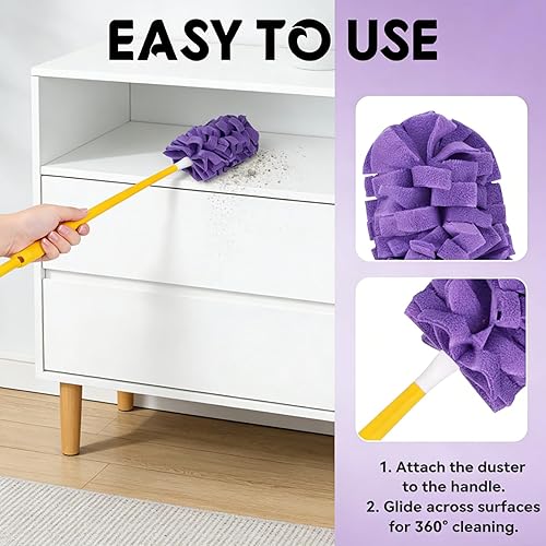 Miniatura 3 de Recambio de plumero reutilizable, repuesto de plumero reutilizable, plumeros de forro polar reutilizables, plumeros planos de plumas, almohadillas