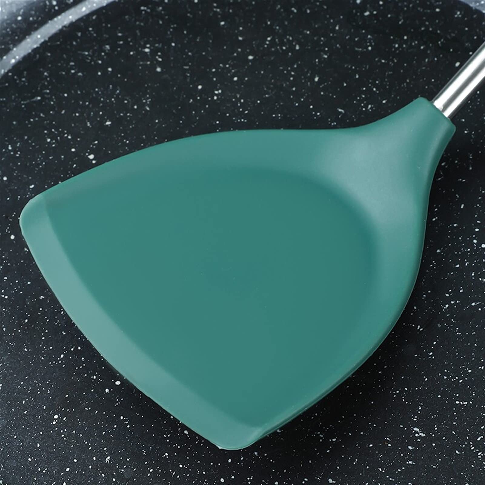 Spatula Juego de espátulas de cocina diarias de silicona resistente al calor y acero inoxidable - Espátulas de silicona flexibles for utensilios de cocina antiadherentes - Juego de 3 espátul