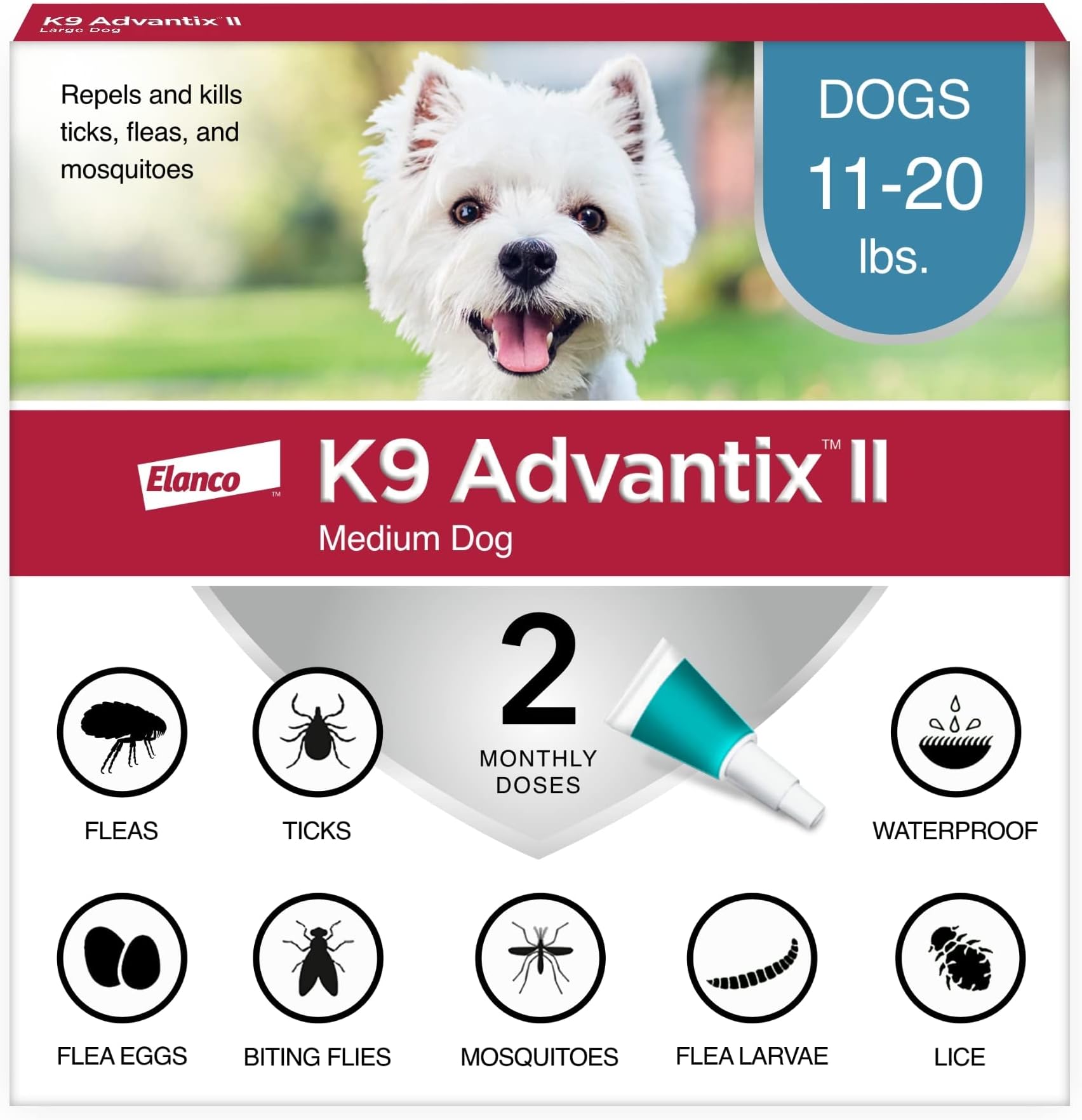 Bayer Animal Health Ax Advantixii Dogs 11-20 Pounds, 2 Month Supply