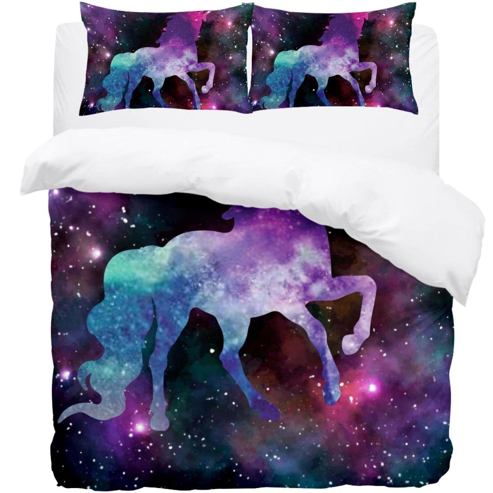 Housse de couette licorne galaxie légère et chaude contre les réveils nocturnes de l'enfant