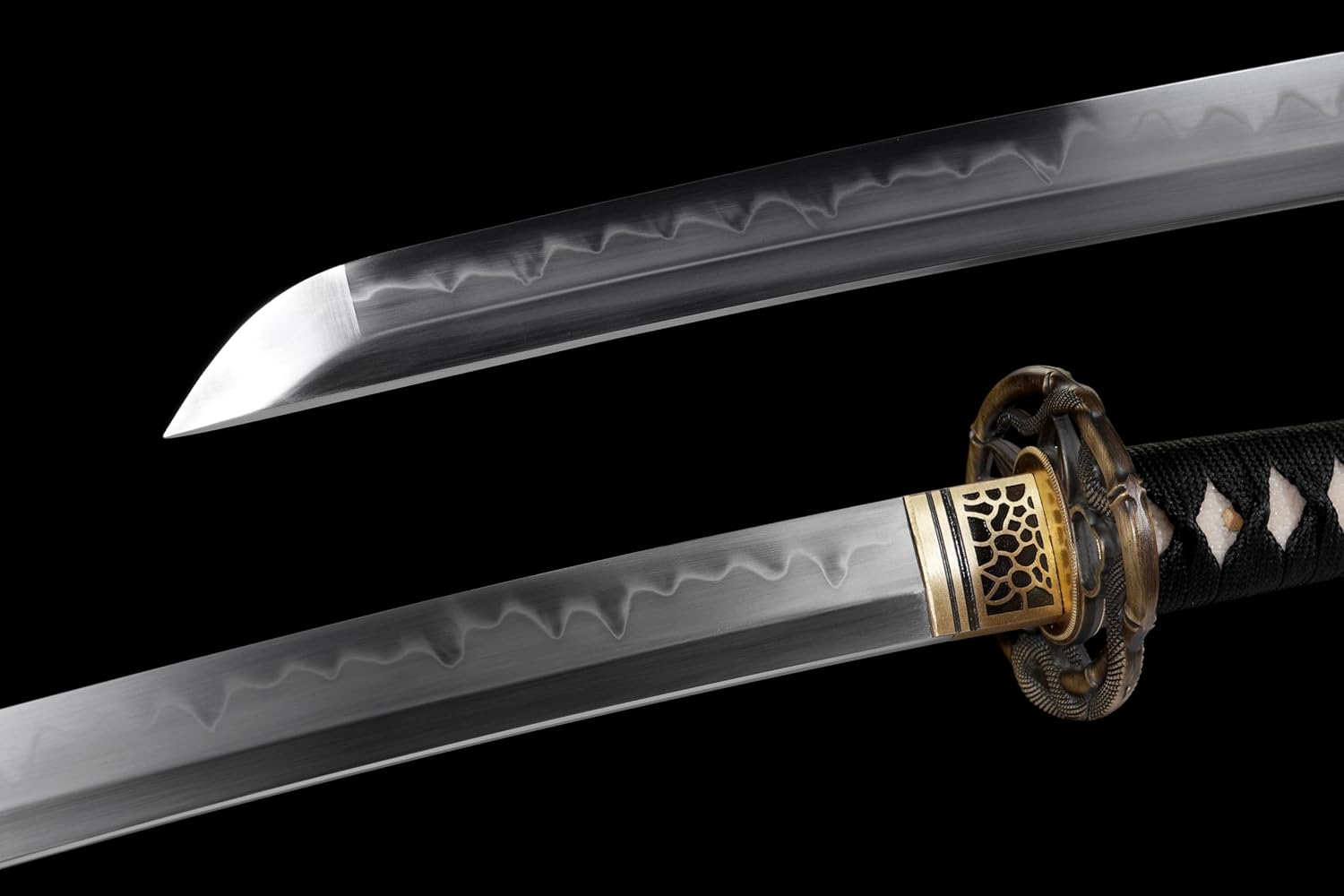 Nihontou Sword Hand Forge T10 Clay Tempered & Folded Steel Clay Tempered Samurai Katana Real Sharp Nice Hamon