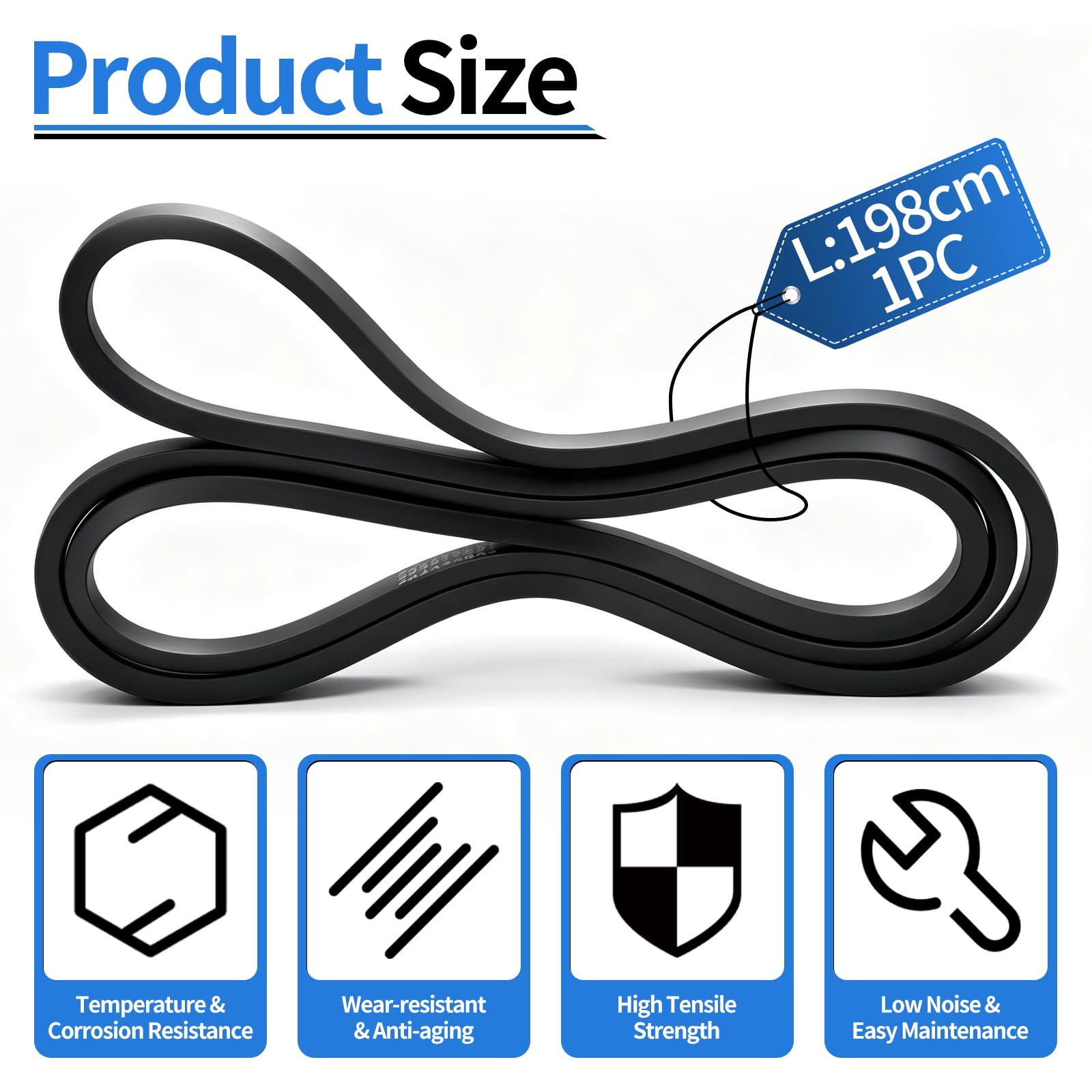 Adatta per Husqvarna Rider Cinghia Rasaerba 594977801 per Piatto di Taglio e Albero Intermedio, Ricambio Resistente all'Usura, Compatibile con R214C R213C R216 AWD R214T per Manutenzione Giardino
