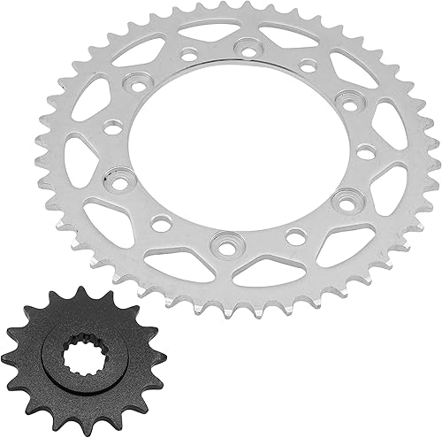 Miniatura 5 de Caltric Kit de piñón delantero y trasero compatible con Yamaha Fz-6 Fz6 2009 / Fz-6R Fz6R 2009-2016