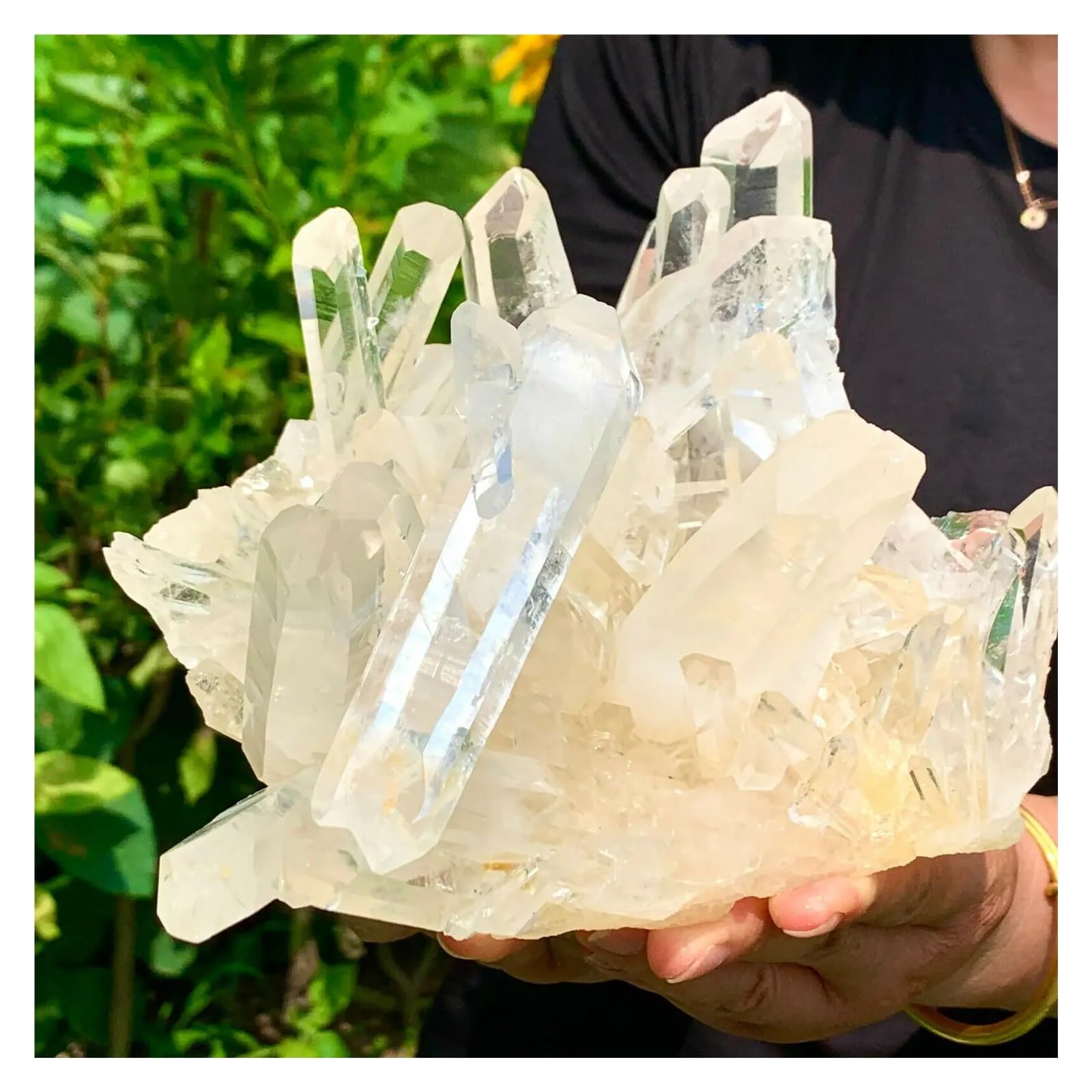 Amas de cristaux quartz blanc naturel spécimen lithothérapie 500g