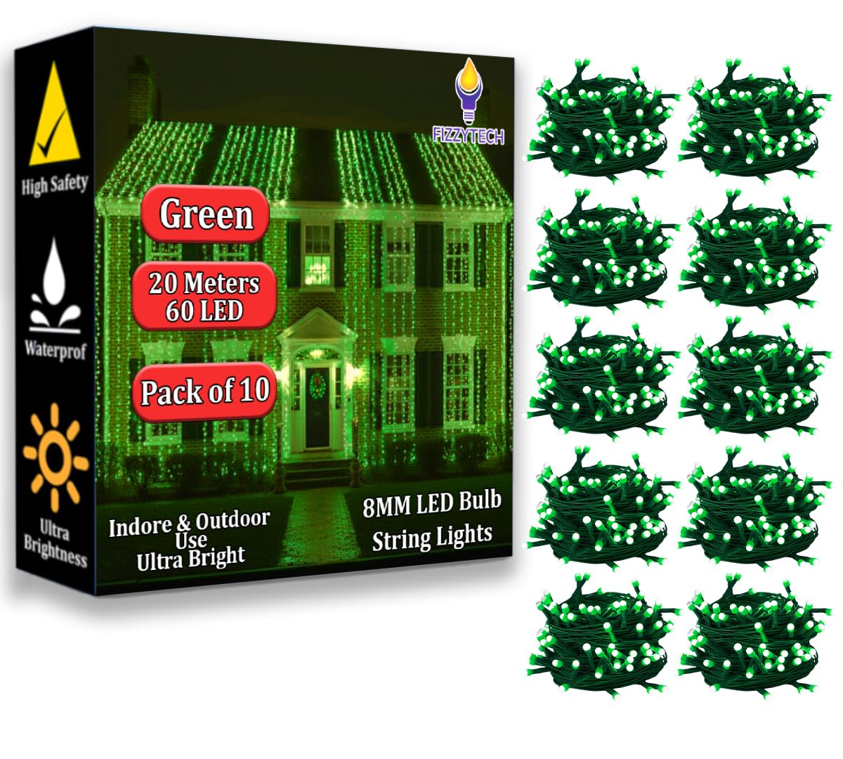Fairy String Lights - 60 LED 15m Warm White -28